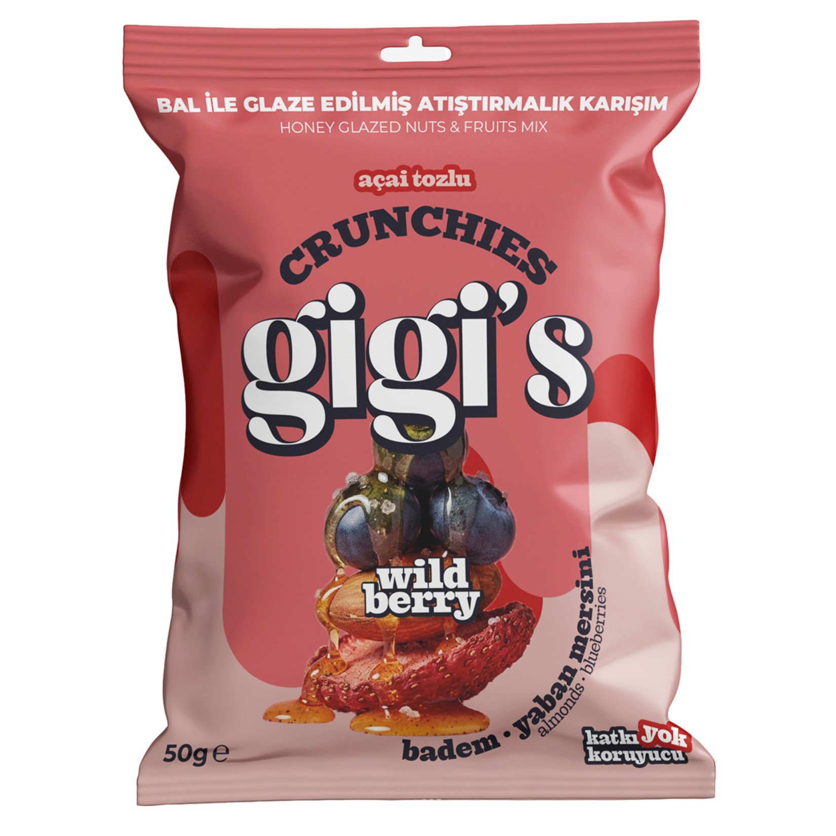 Gigi's Badem Yaban Mersini Atıştırmalık 50 G - Görsel 1