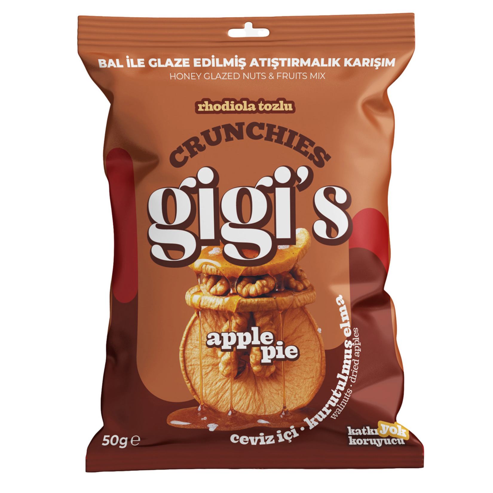 Gigi's Ceviz İçi Elma Kurusu Atıştırmalık 50 G - Görsel 1