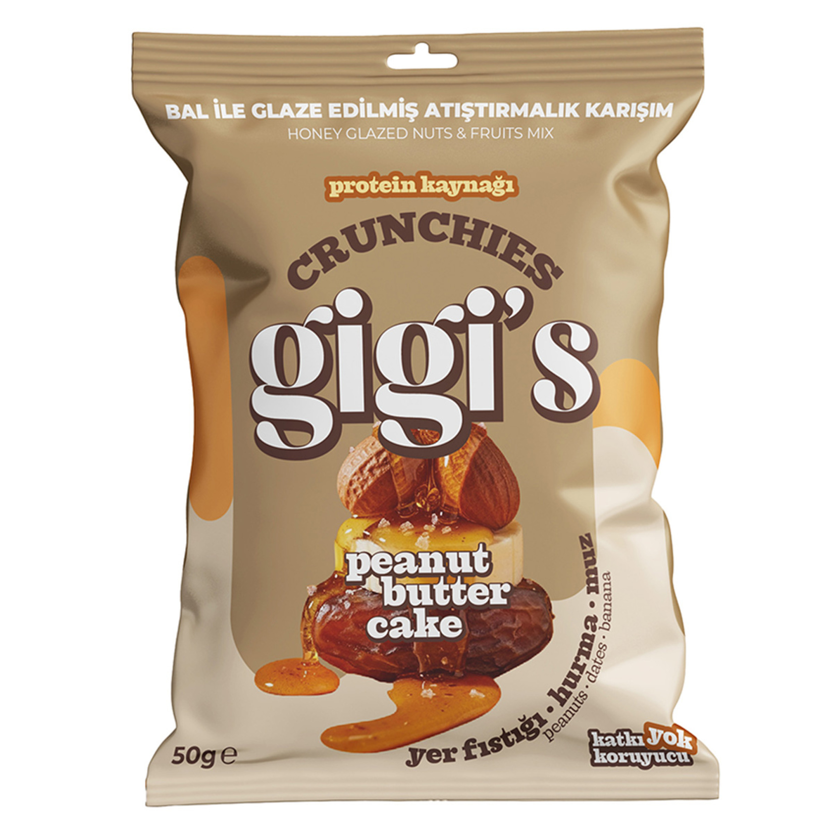 Gigi's Yer Fıstığı Hurma Muz Atıştırmalık 50 G - Görsel 1