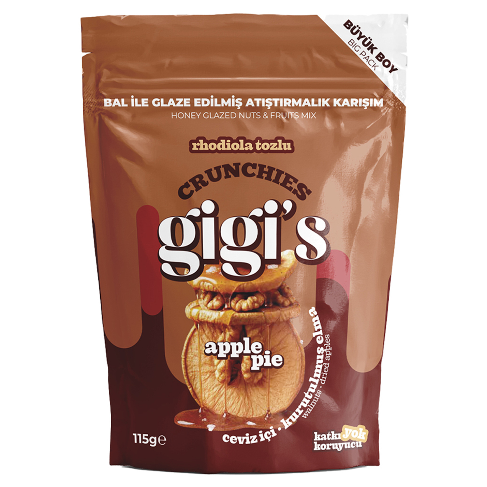 Gigi's Ceviz İçi Elma Kurusu Karışık Kuruyemiş 115 G - Görsel 1