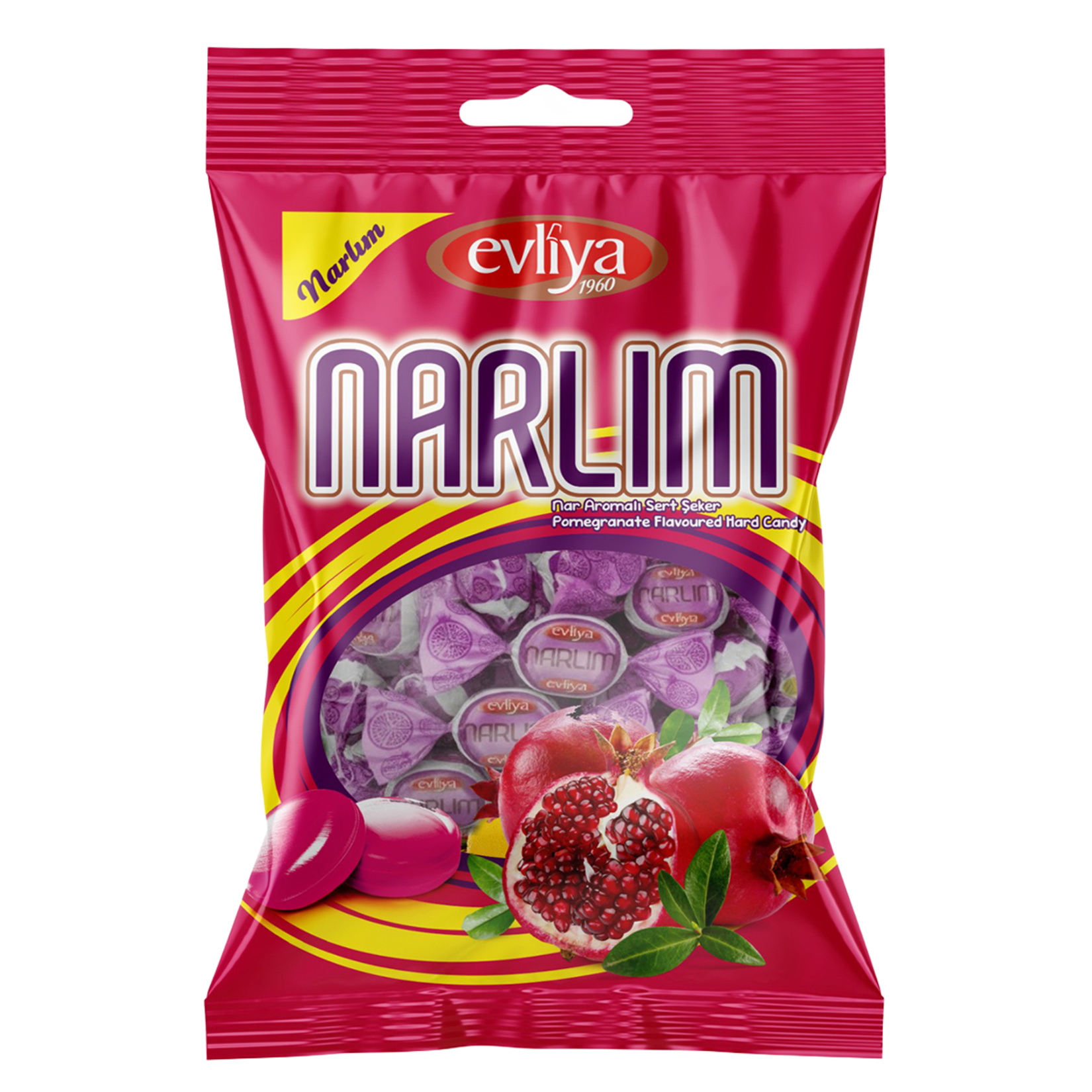 Evliya Narlım Nar Aromalı Sert Şeker 350 G