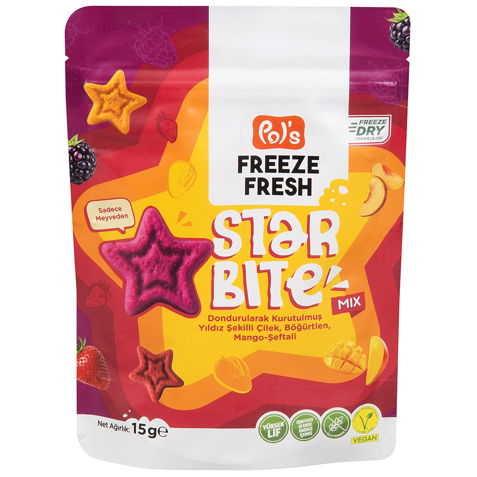 Pol's Freeze Fresh Star Bite Mix 15 G