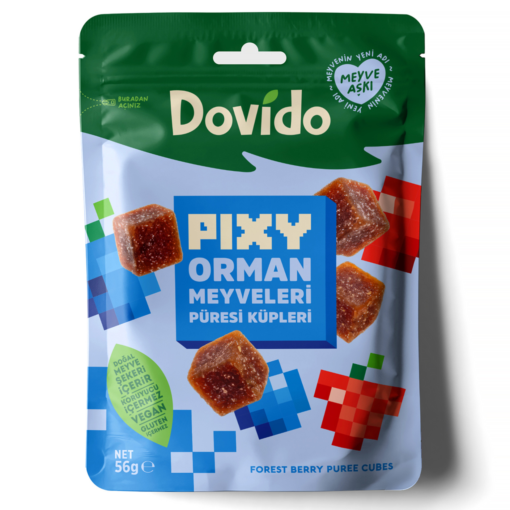 Dovido Pixy Orman Meyveleri Püresi Küpleri 56 G