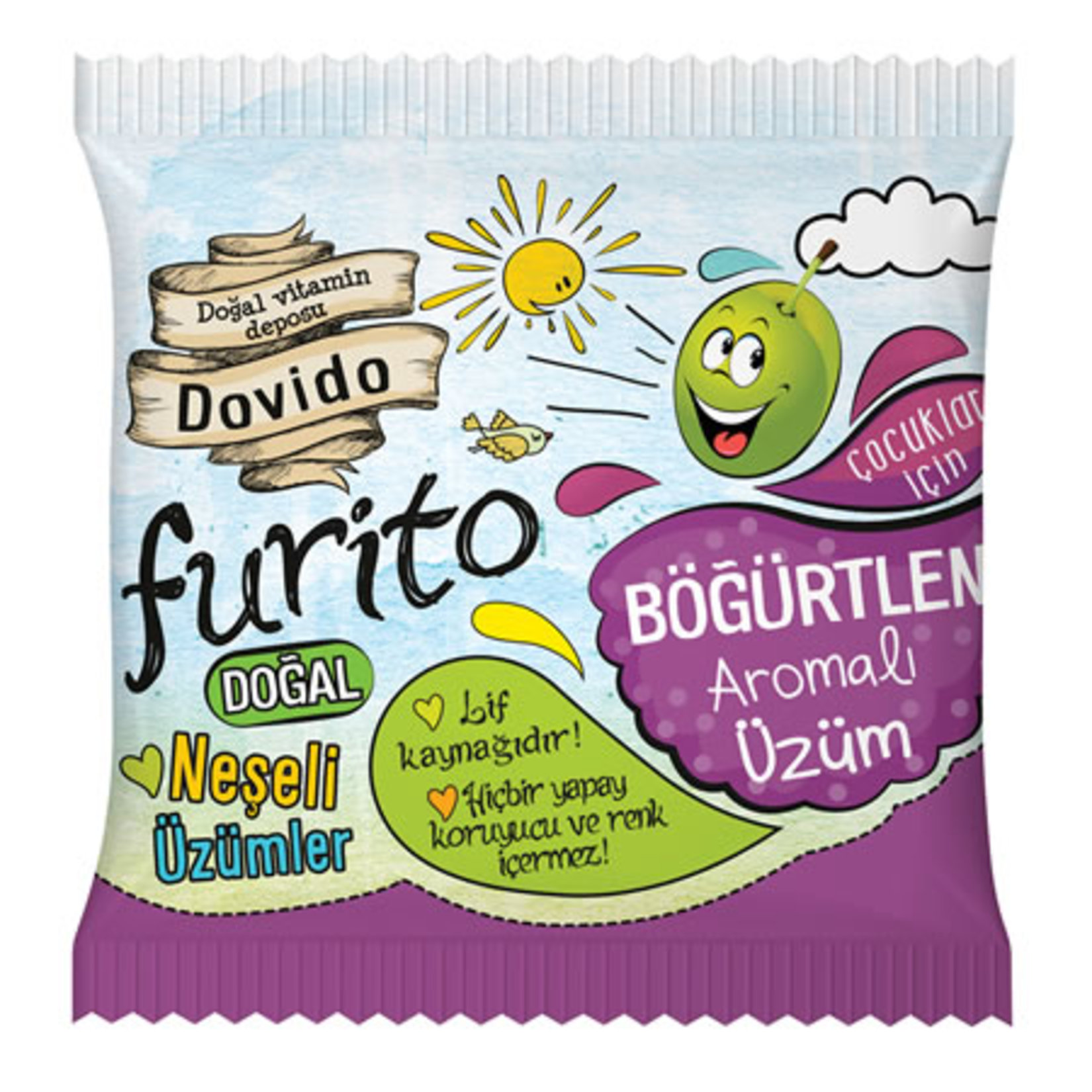 Dovido Furito Böğürtlen Aromalı Üzüm 25 G