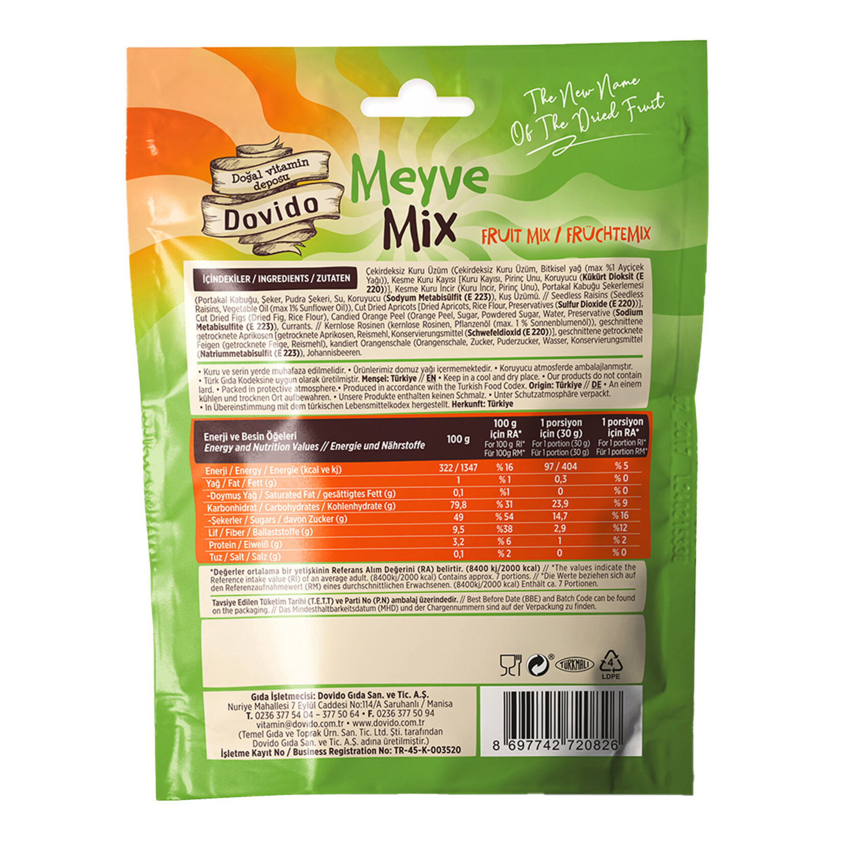 Dovido Meyve Mix 200 G - Görsel 2