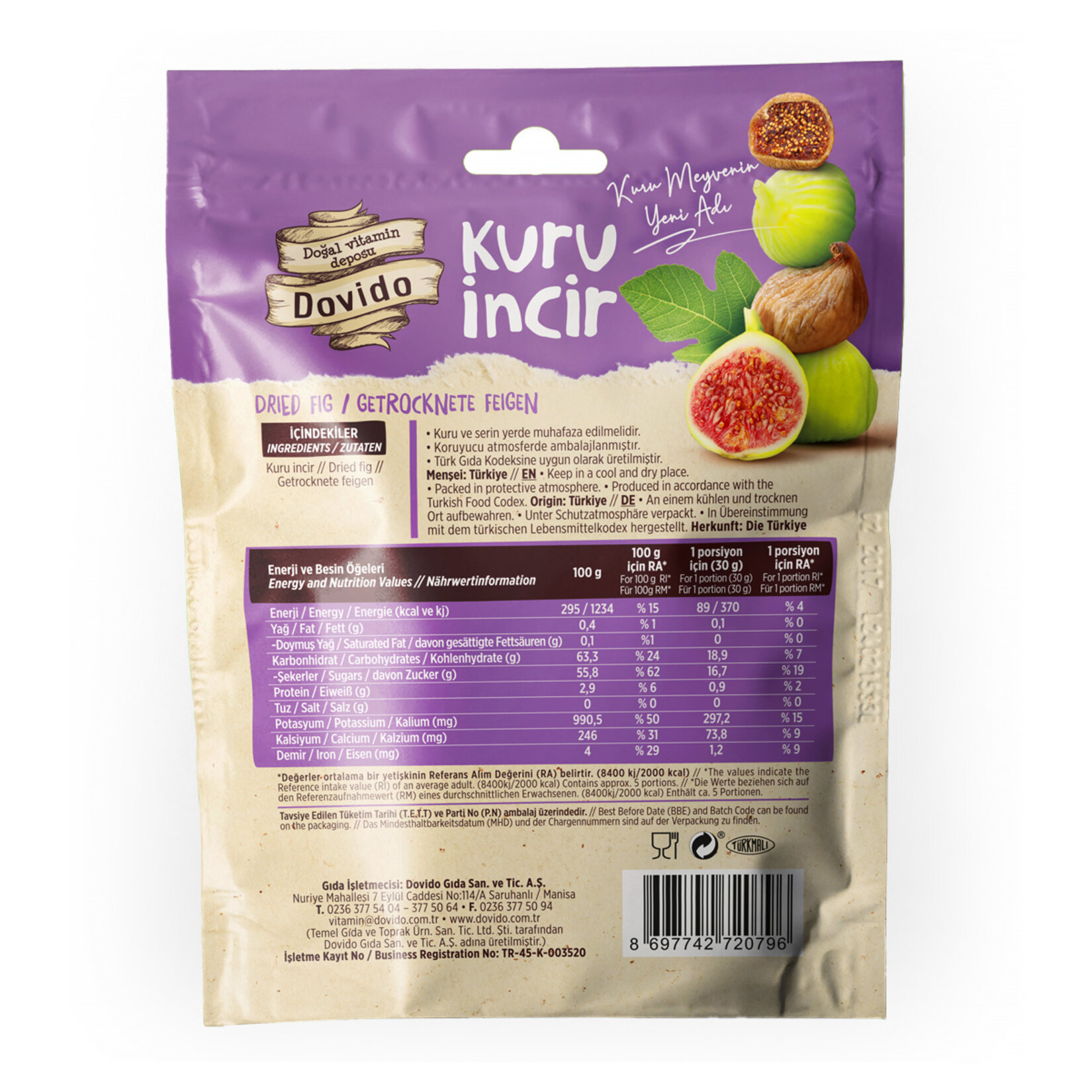 Dovido Kuru İncir 150 G - Görsel 2
