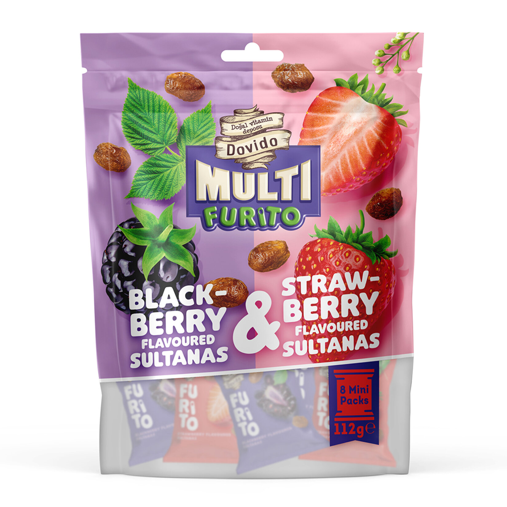 Dovido Multi Furito Çilek&Böğürtlen Aromalı Üzüm 112 G