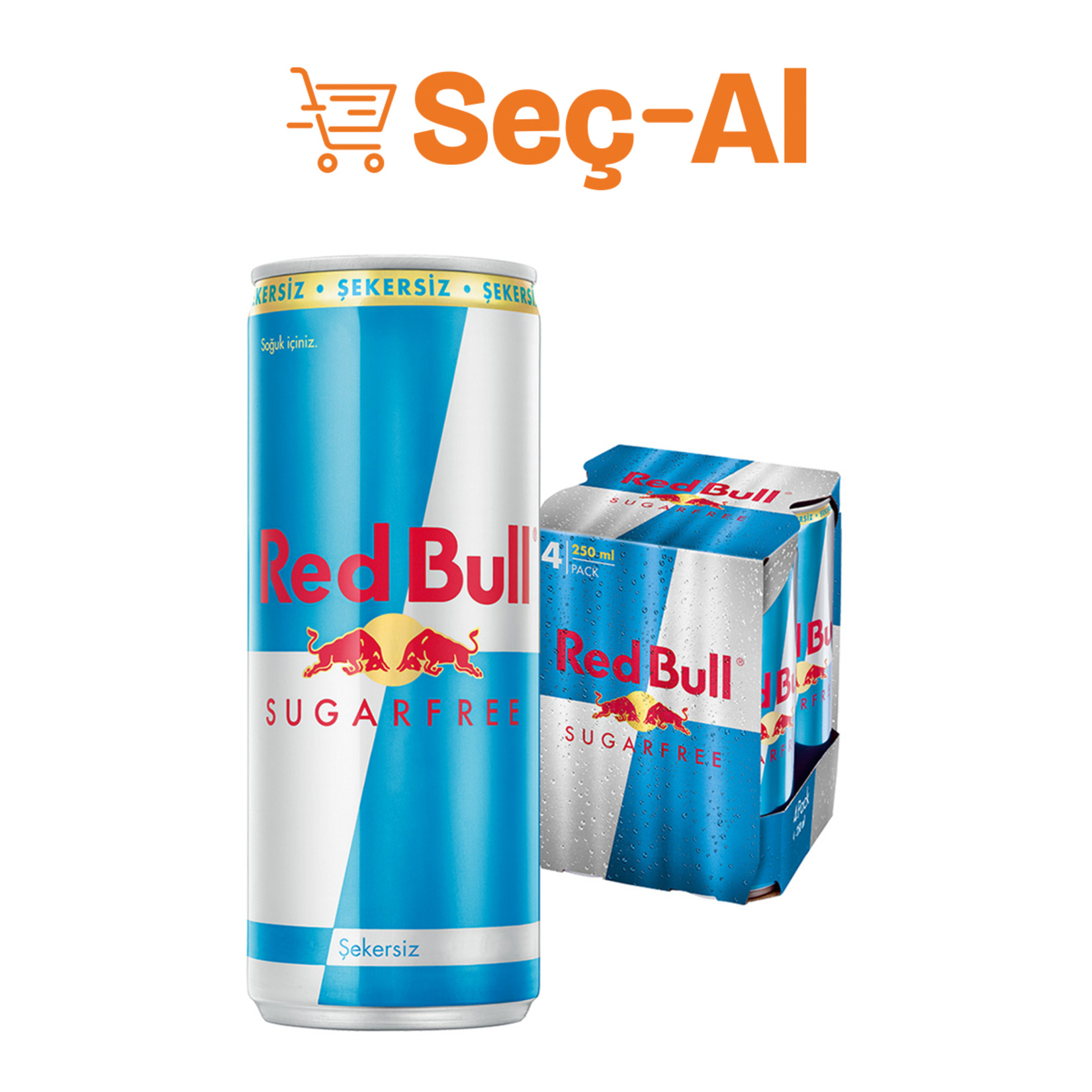 Red Bull Enerji İçeceği Şekersiz 4'lü Paket - 4x250 Ml - Görsel 1