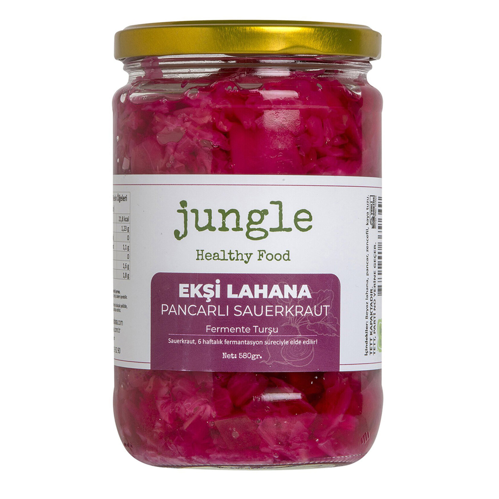 Jungle Ekşi Lahana Pancar Zencefil Sauerkraut 580G