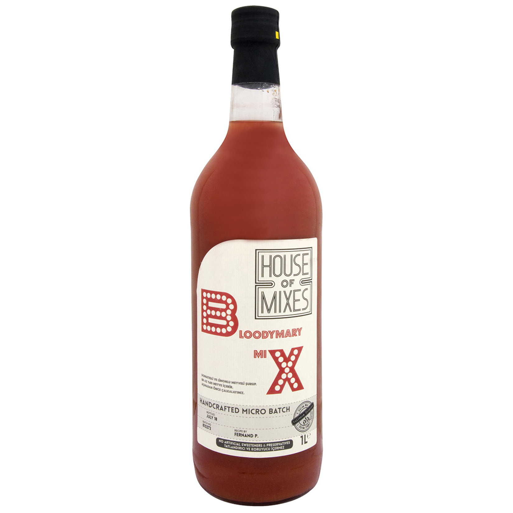 House Of Mixes Bloodymary Mix Domatesli Limonlu Şurup 1 L