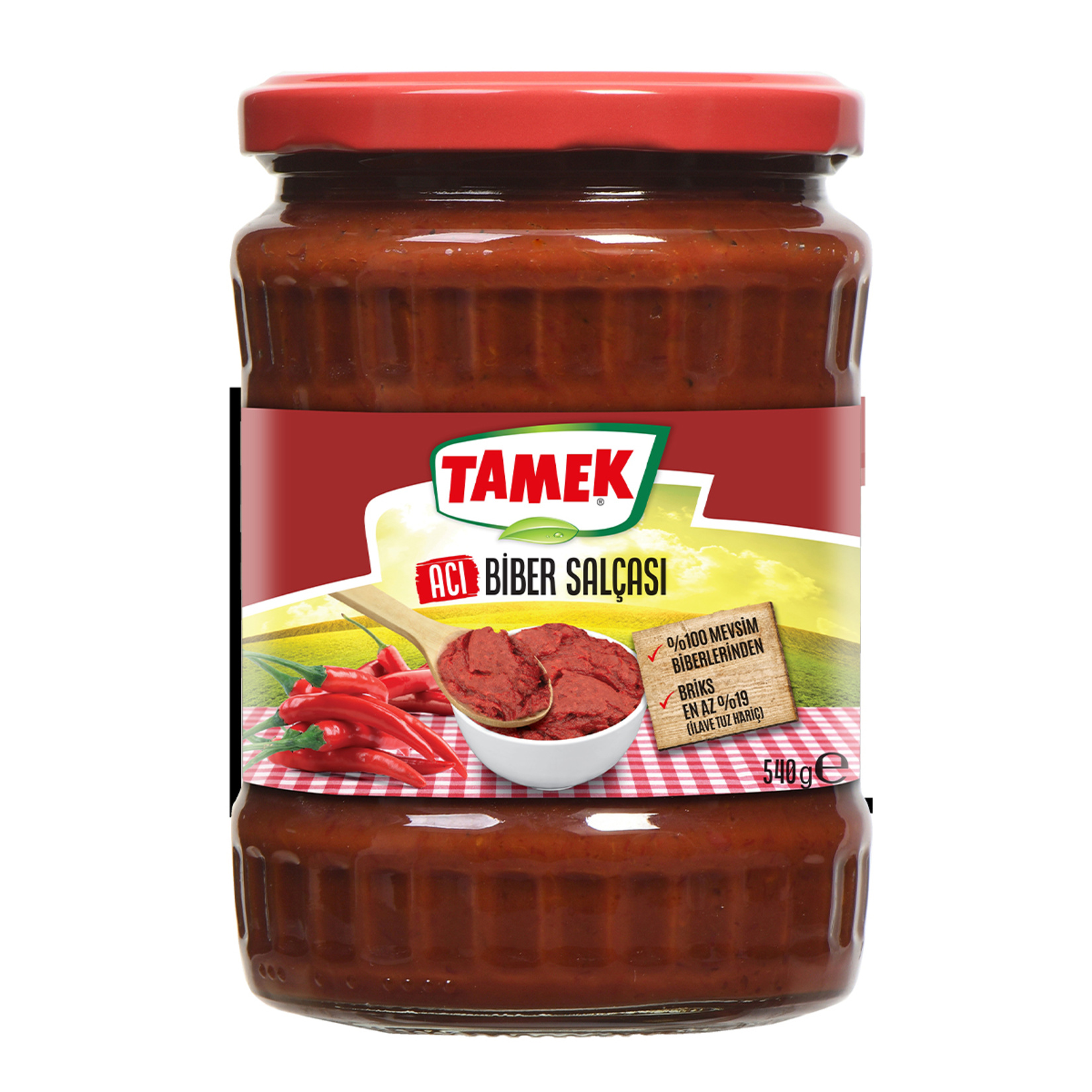 Tamek Acı Biber Salçası 540 G