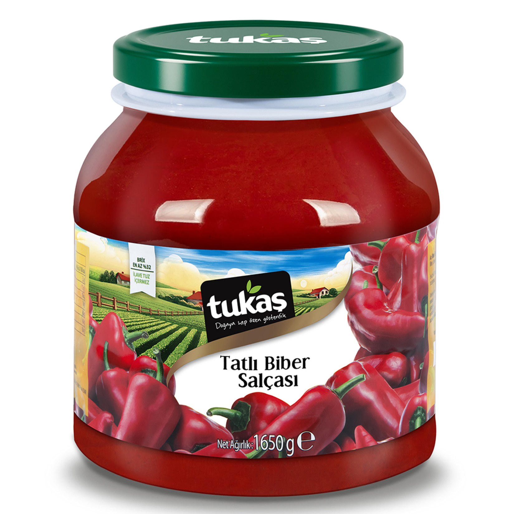 Tukaş Tatlı Biber Salçası Cam Pet 1650 G