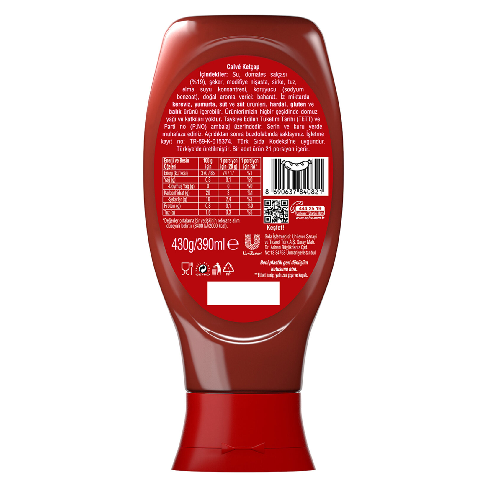 Calve Ketçap 430 G - Görsel 4
