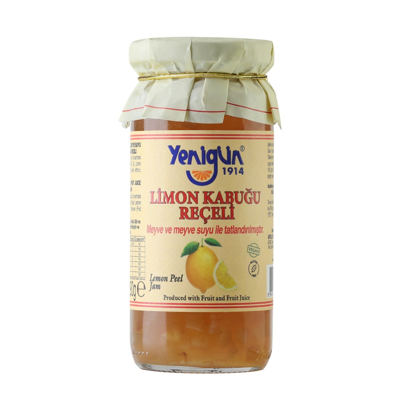 Yenigün Şeker İlavesiz Limon Kabuğu Reçeli 290 G