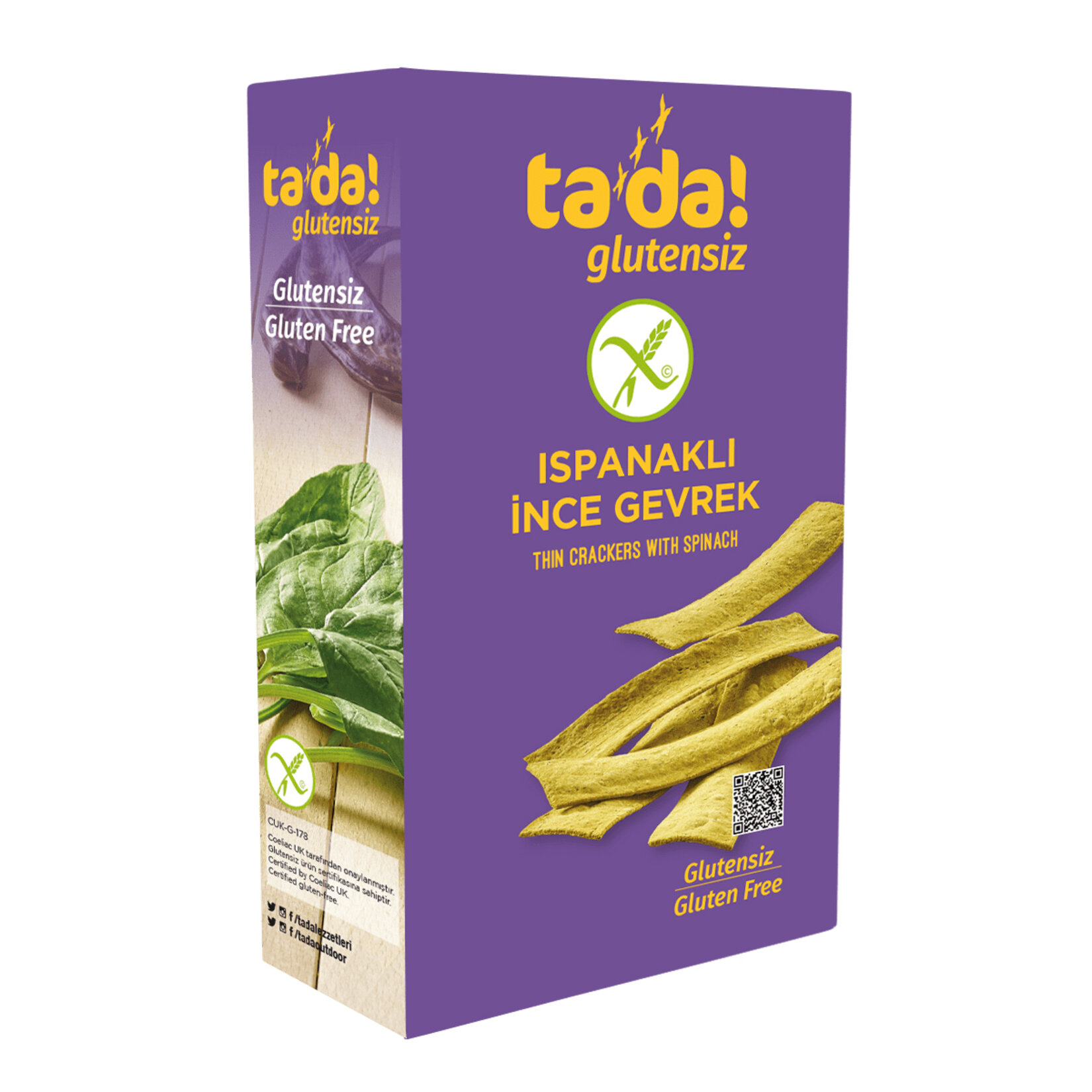 Tada Glutensiz Ispanaklı İnce Gevrek 85 G