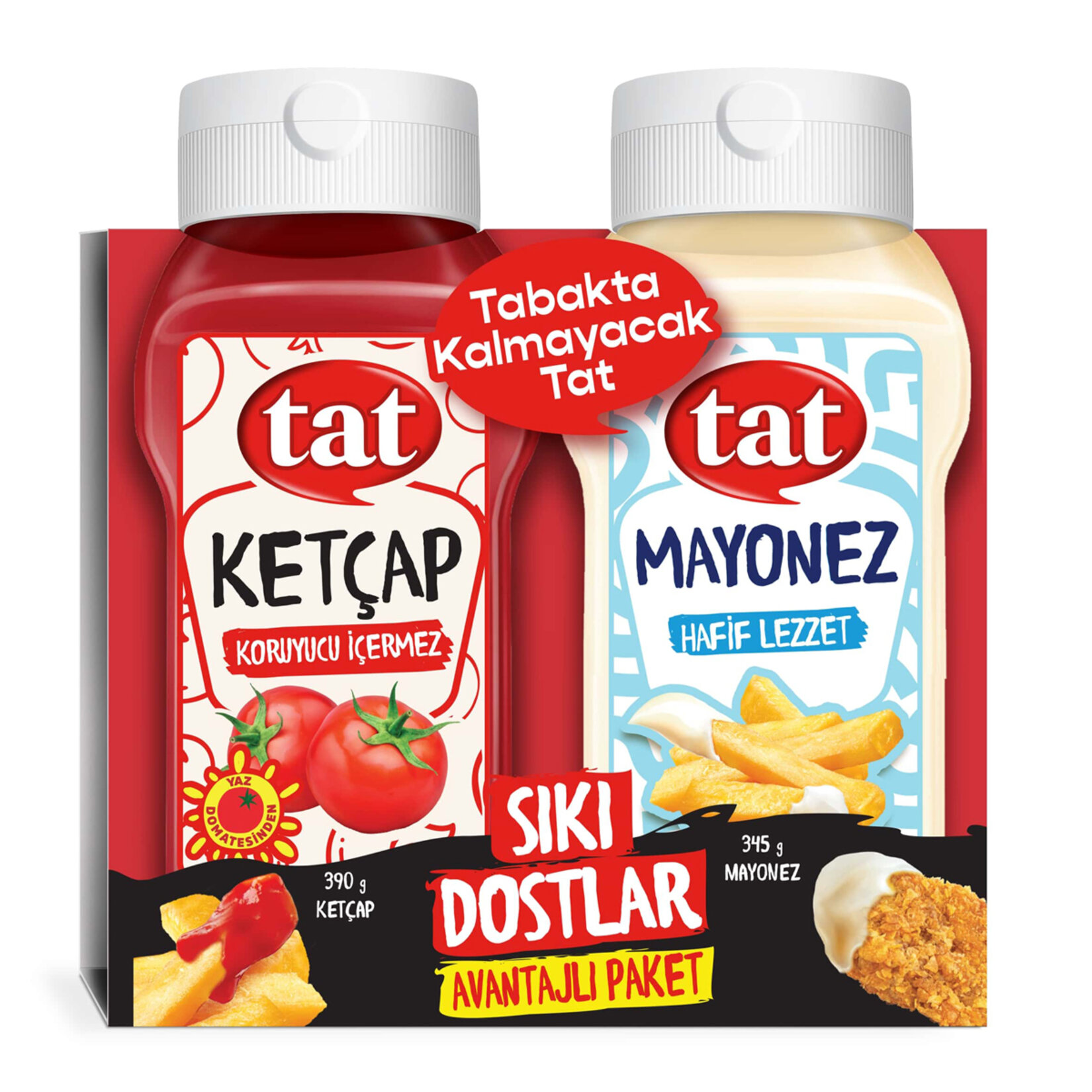 Tat Sıkı Dostlar Ketçap 390 G+Mayonez 345 G 2'li Paket - Görsel 1