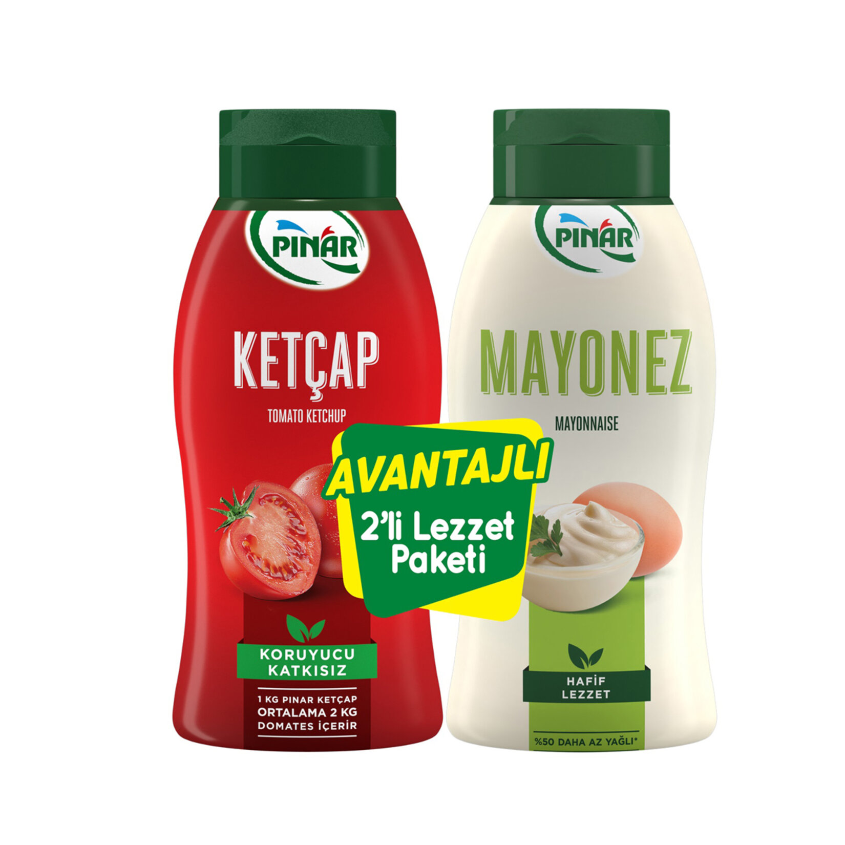 Pınar Ketçap 420 G + Mayonez %50 Daha Az Yağlı 350 G