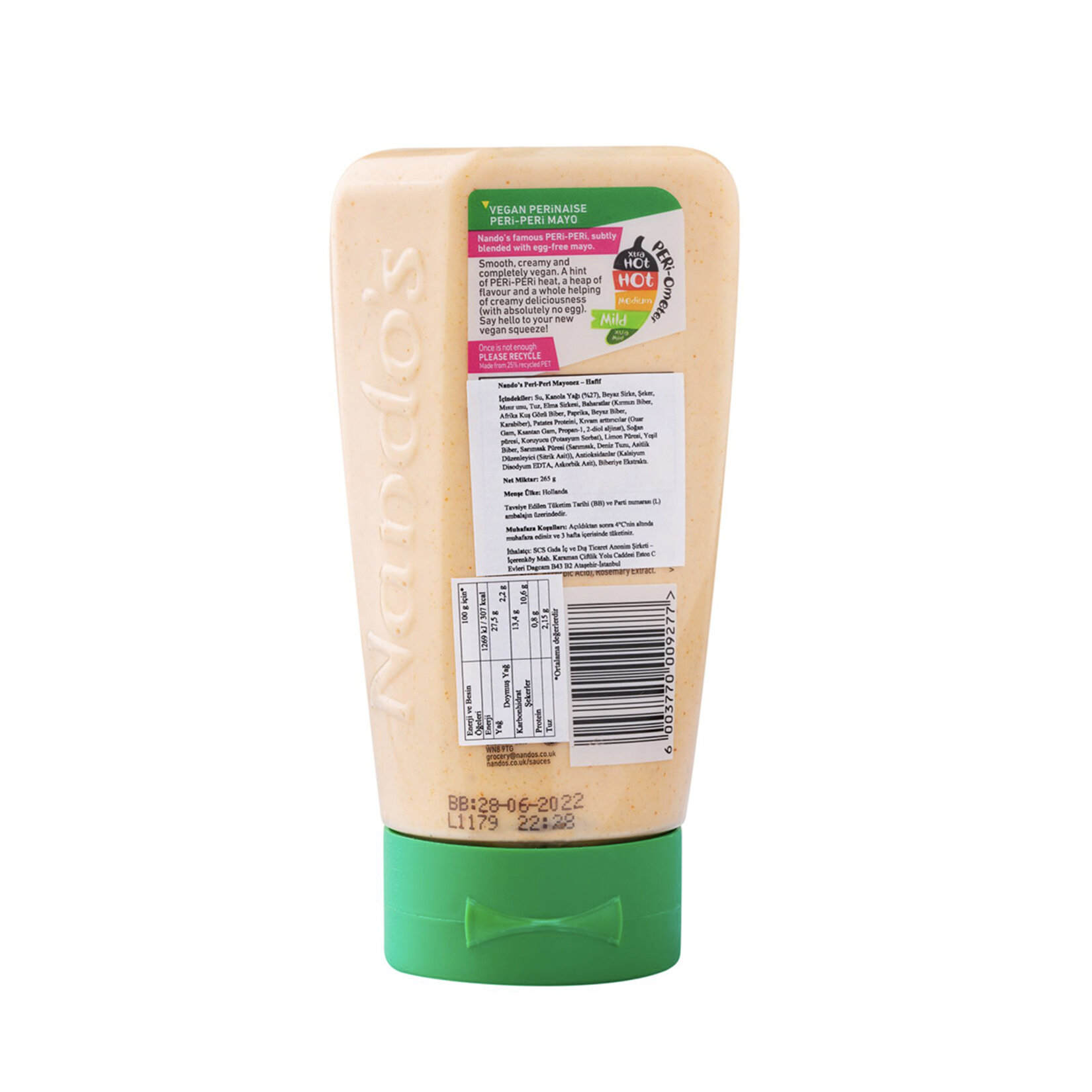 Nando's Vegan Mayonez Orta Acılı 265 G - Görsel 2
