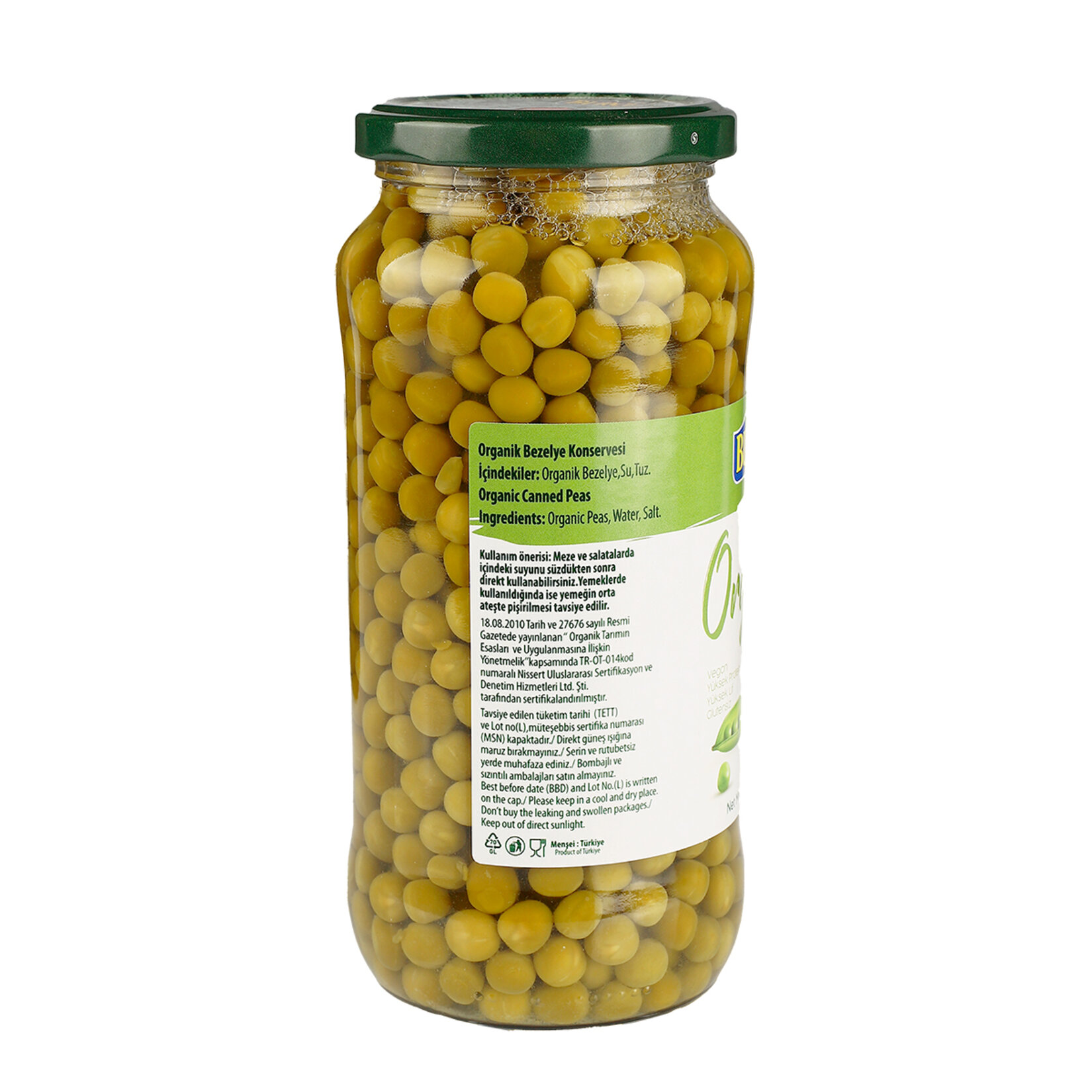 Burcu Organik Bezelye Konservesi 570 G - Görsel 2