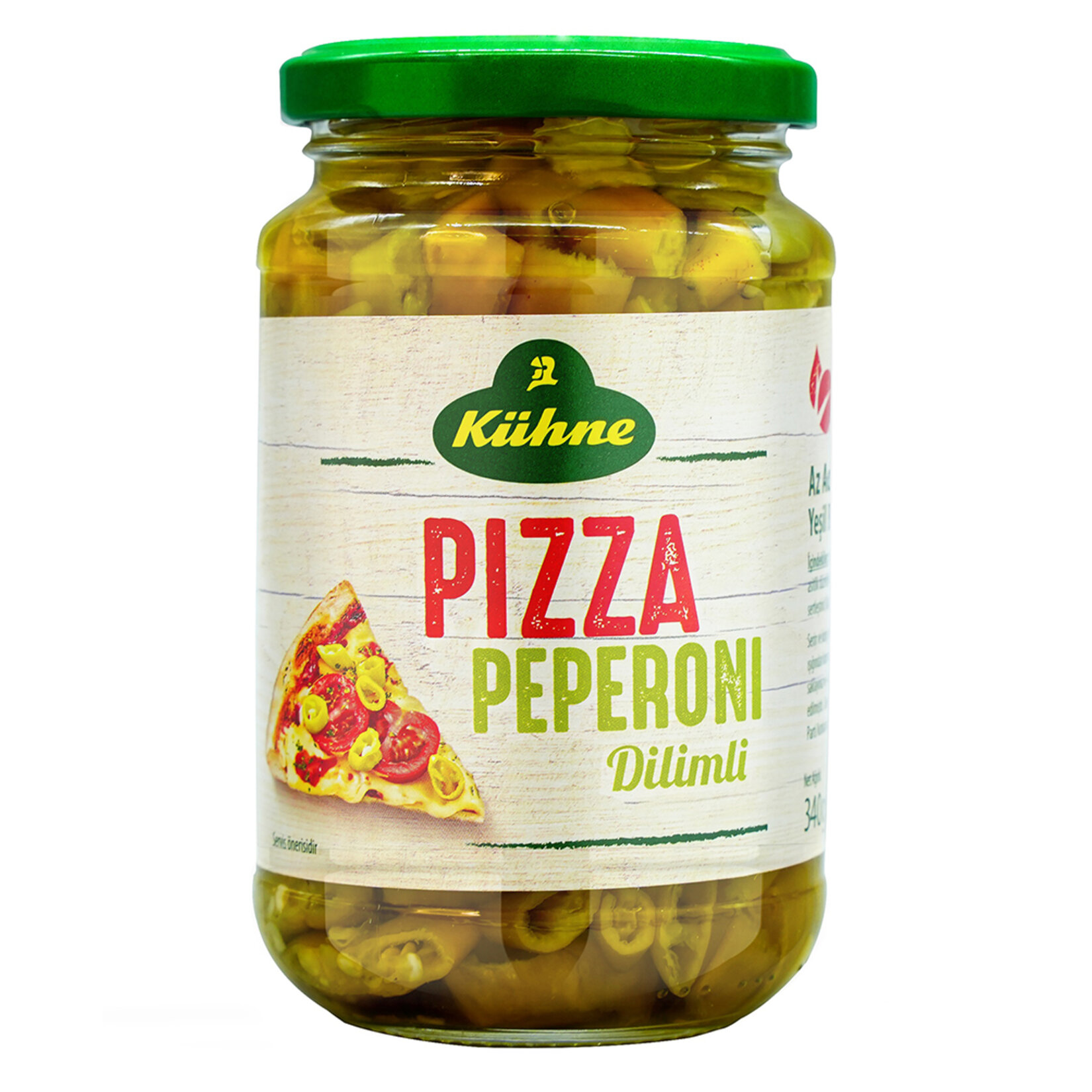 Kühne Az Acılı Yeşil Biber Turşusu 340 G