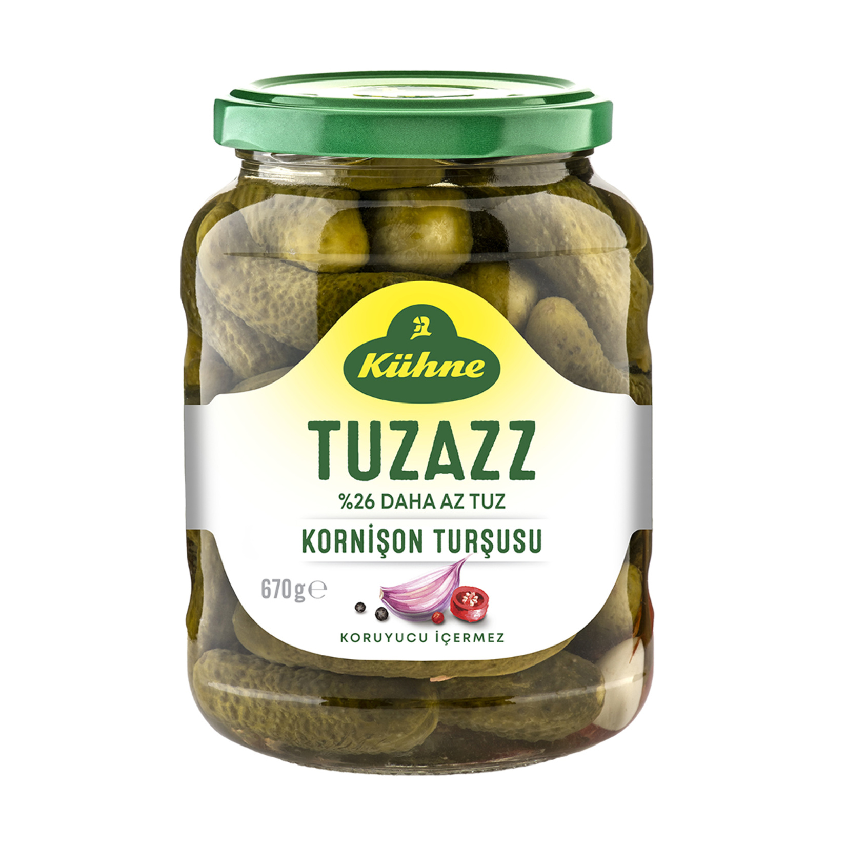 Kühne Az Tuzlu Kornişon Turşu 670 G