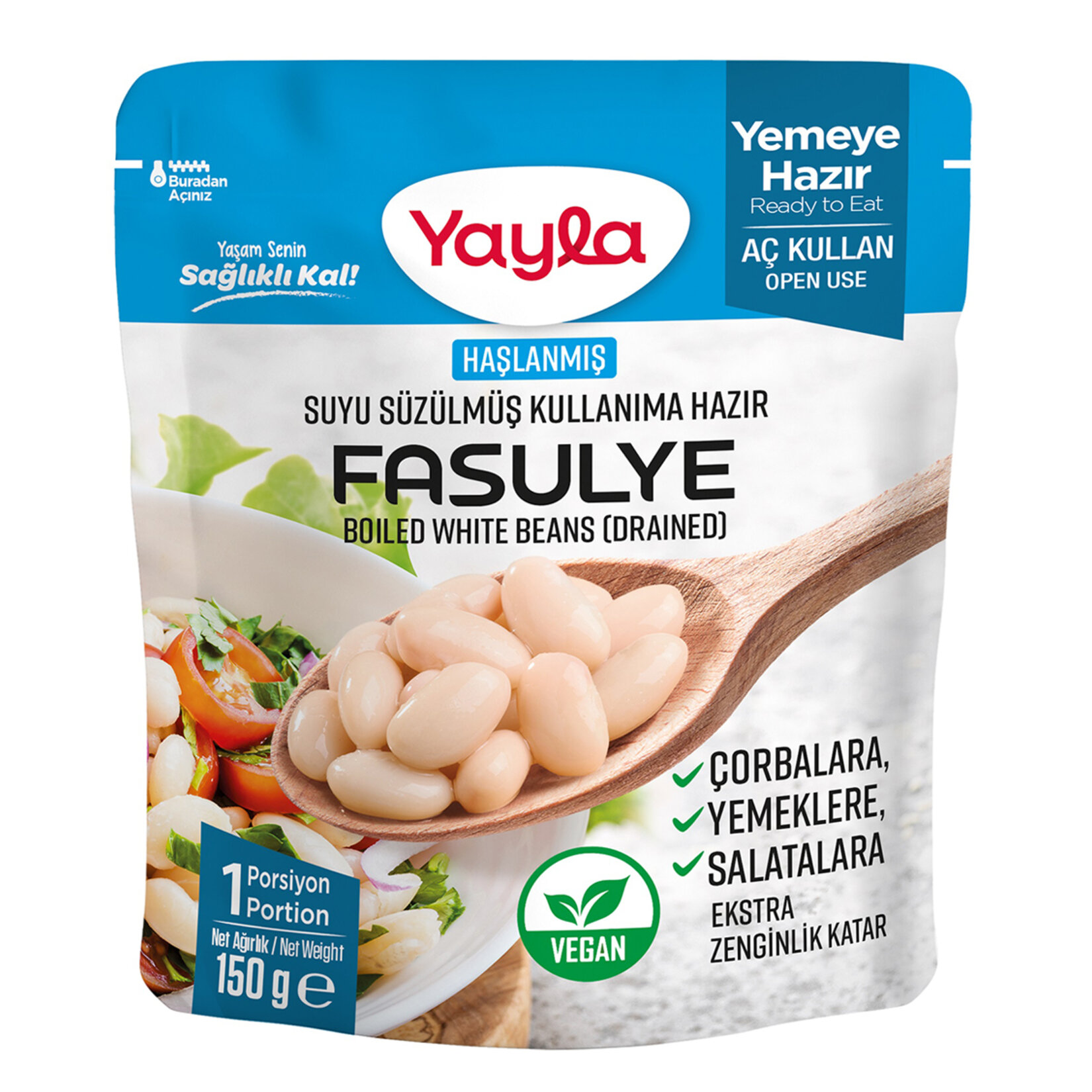Yayla Haşlanmış Suyu Süzülmüş Fasulye 150 G - Görsel 1