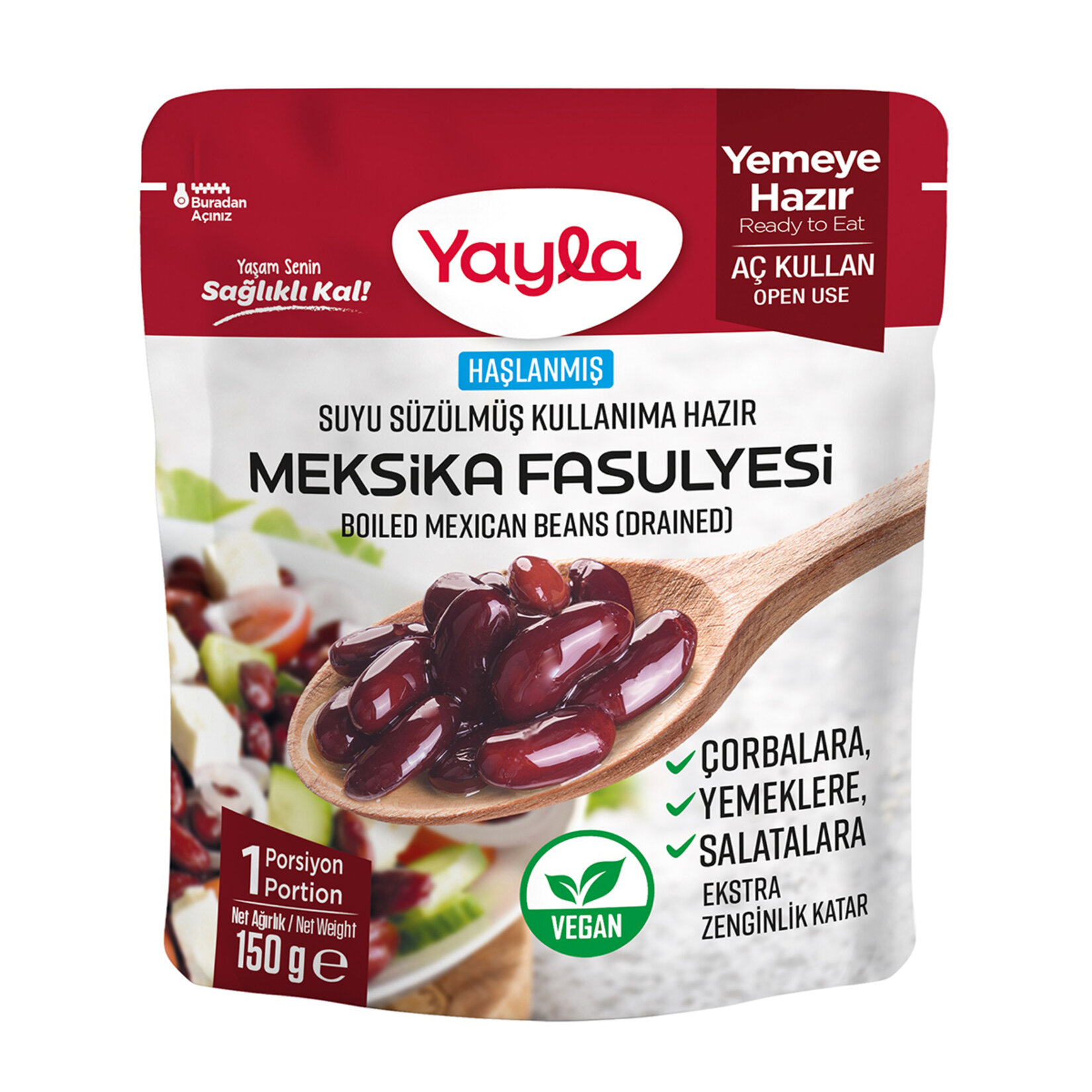 Yayla Haşlanmış Suyu Süzülmüş Meksika Fasulyesi 150G
