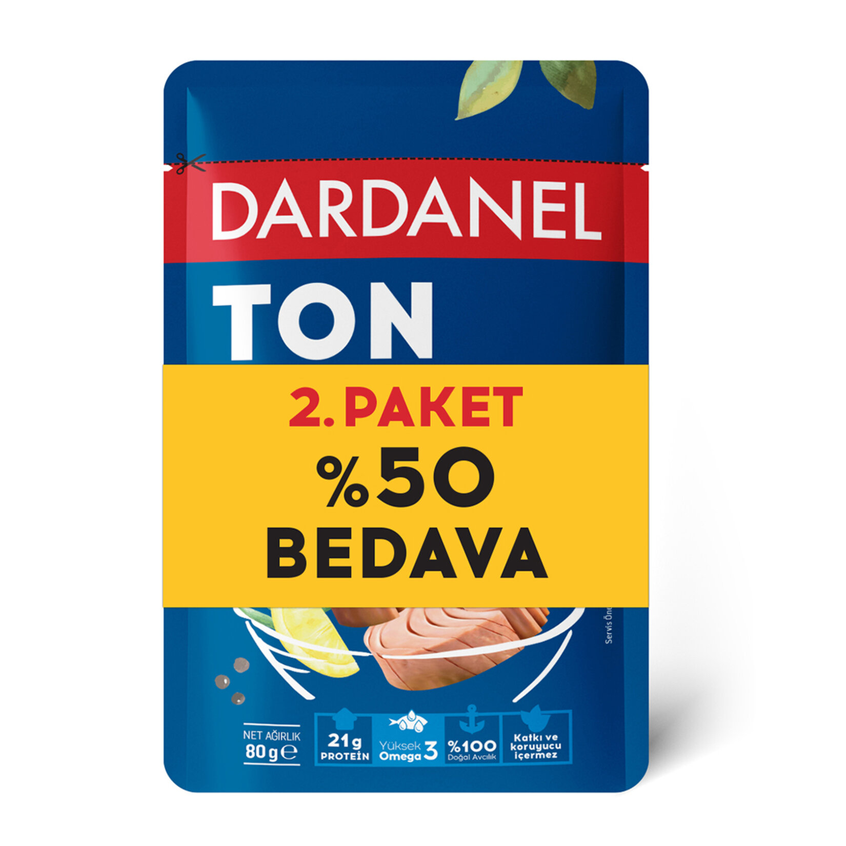 Dardanel Klasik Ton Poşet  Avantaj Paketi 2X80 G - Görsel 1