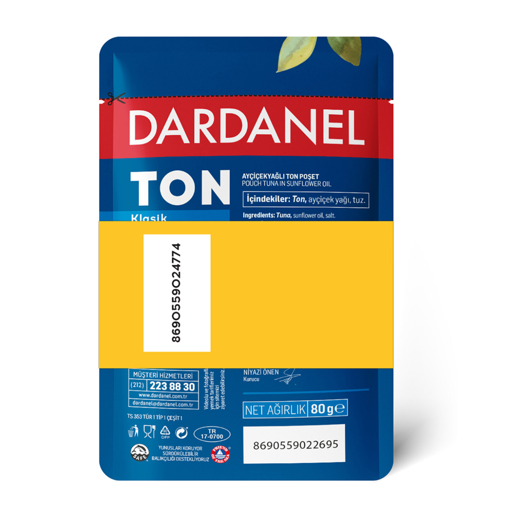 Dardanel Klasik Ton Poşet  Avantaj Paketi 2X80 G - Görsel 2