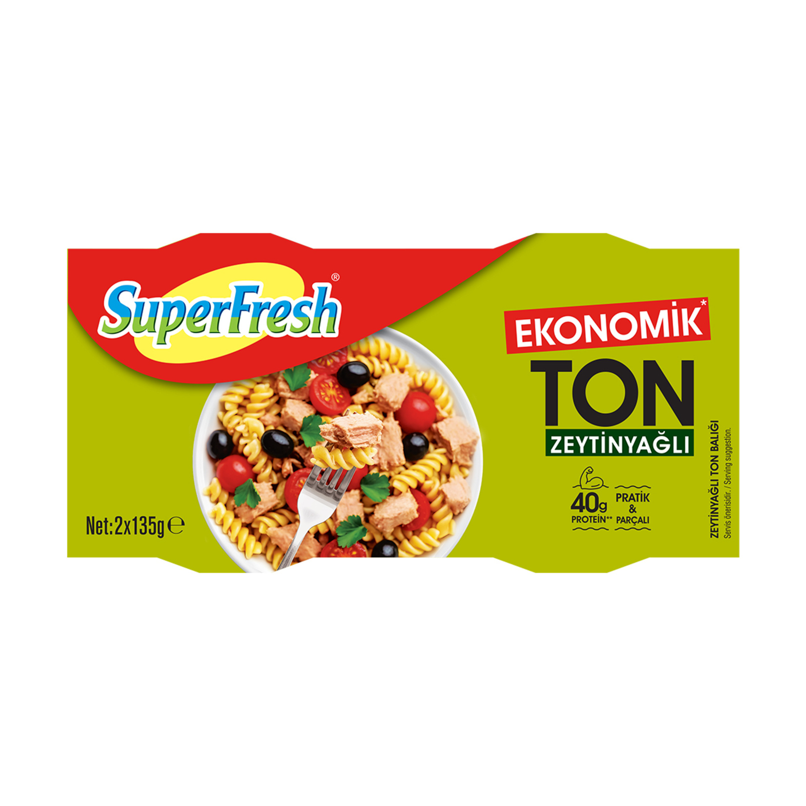 Superfresh Ekonomik Zeytinyağlı Ton Balığı 2 x 135 G