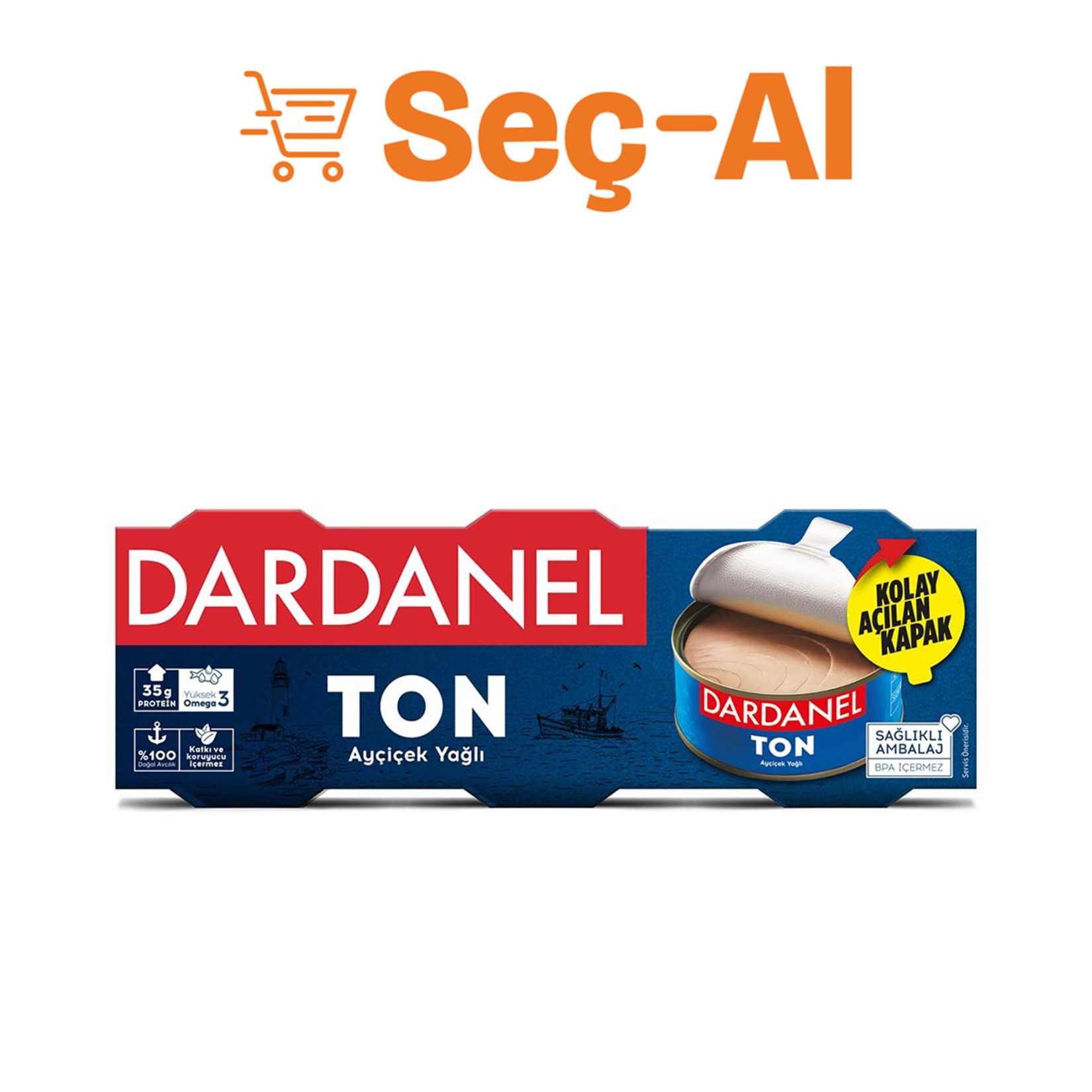 Dardanel Ayçiçek Yağlı Ton Balığı 3x75 G
