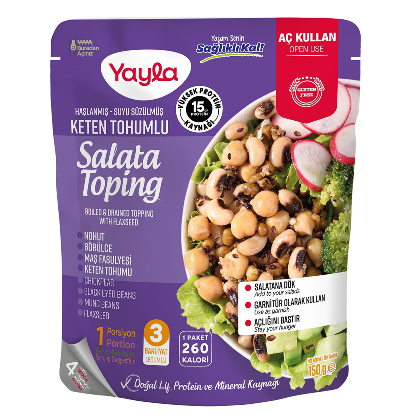 Yayla Keten Tohumlu Salata Toping 150 G