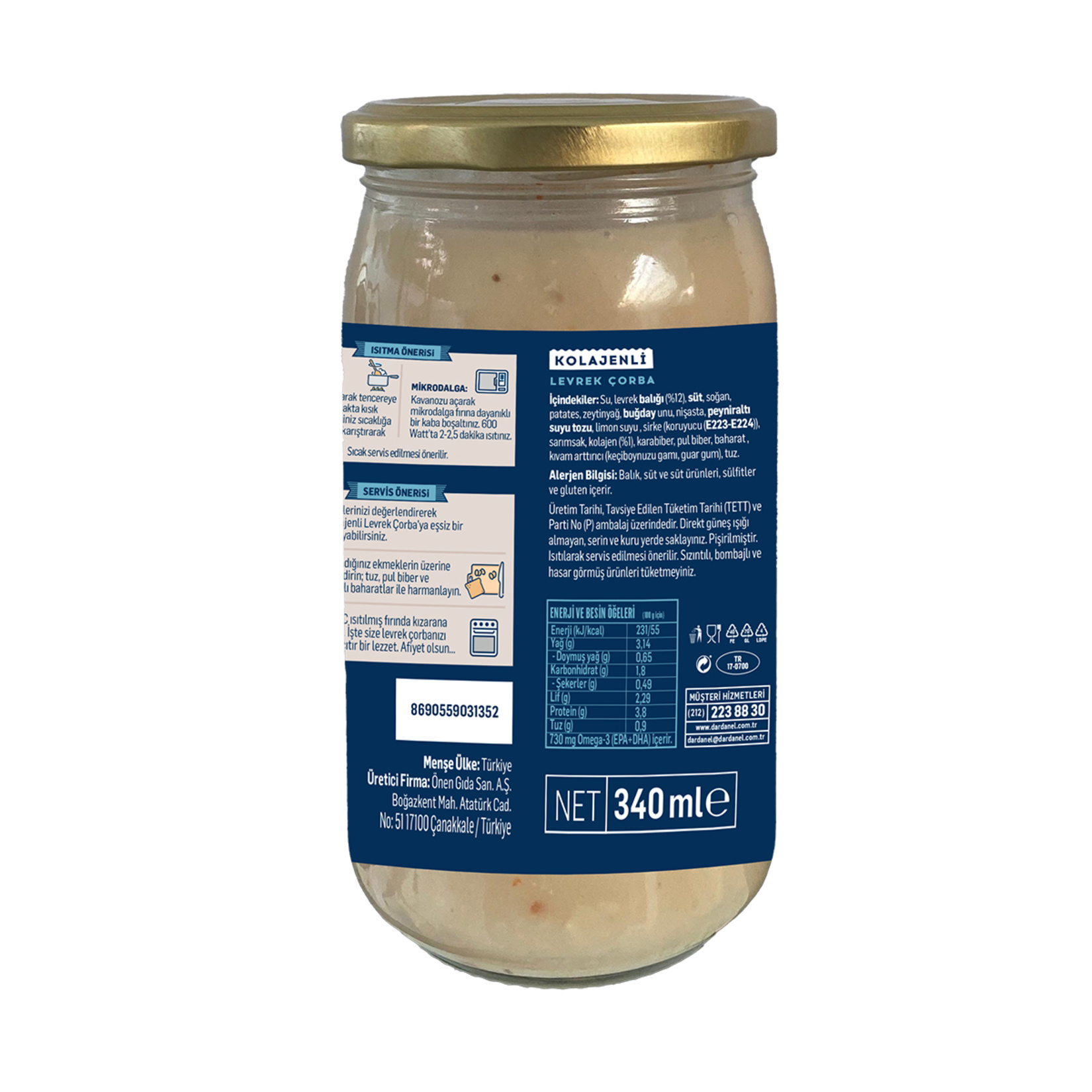 Dardanel Kolajenli Levrek Çorba 340 Ml - Görsel 2