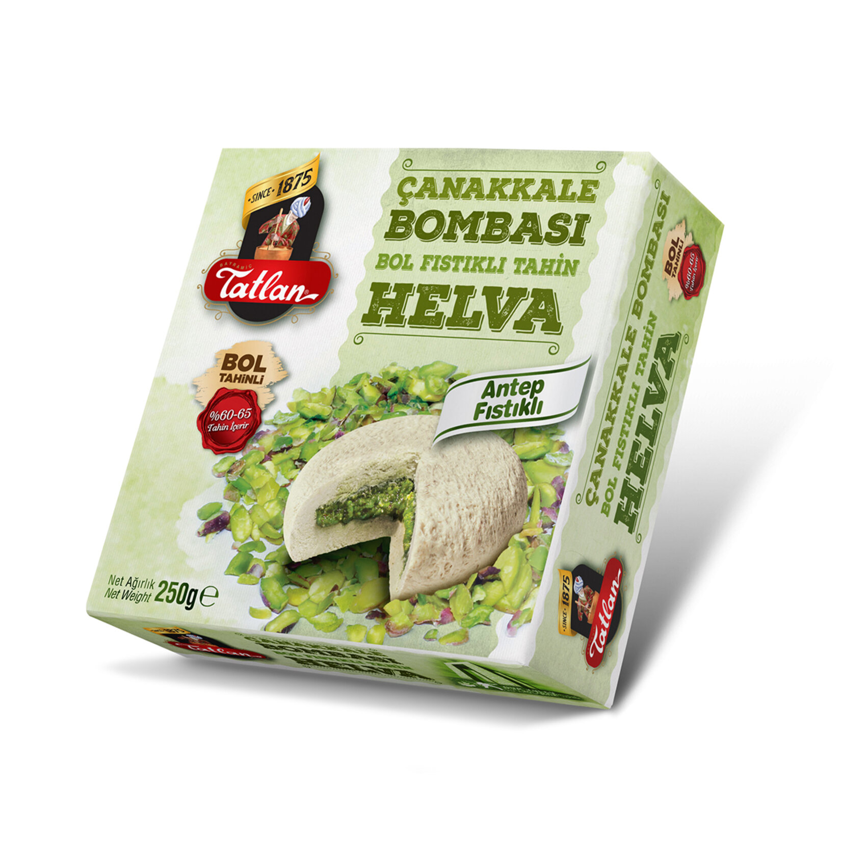 Tatlan Çanakkale Bombası Antep Fıstıklı Helva 250 G - Görsel 1