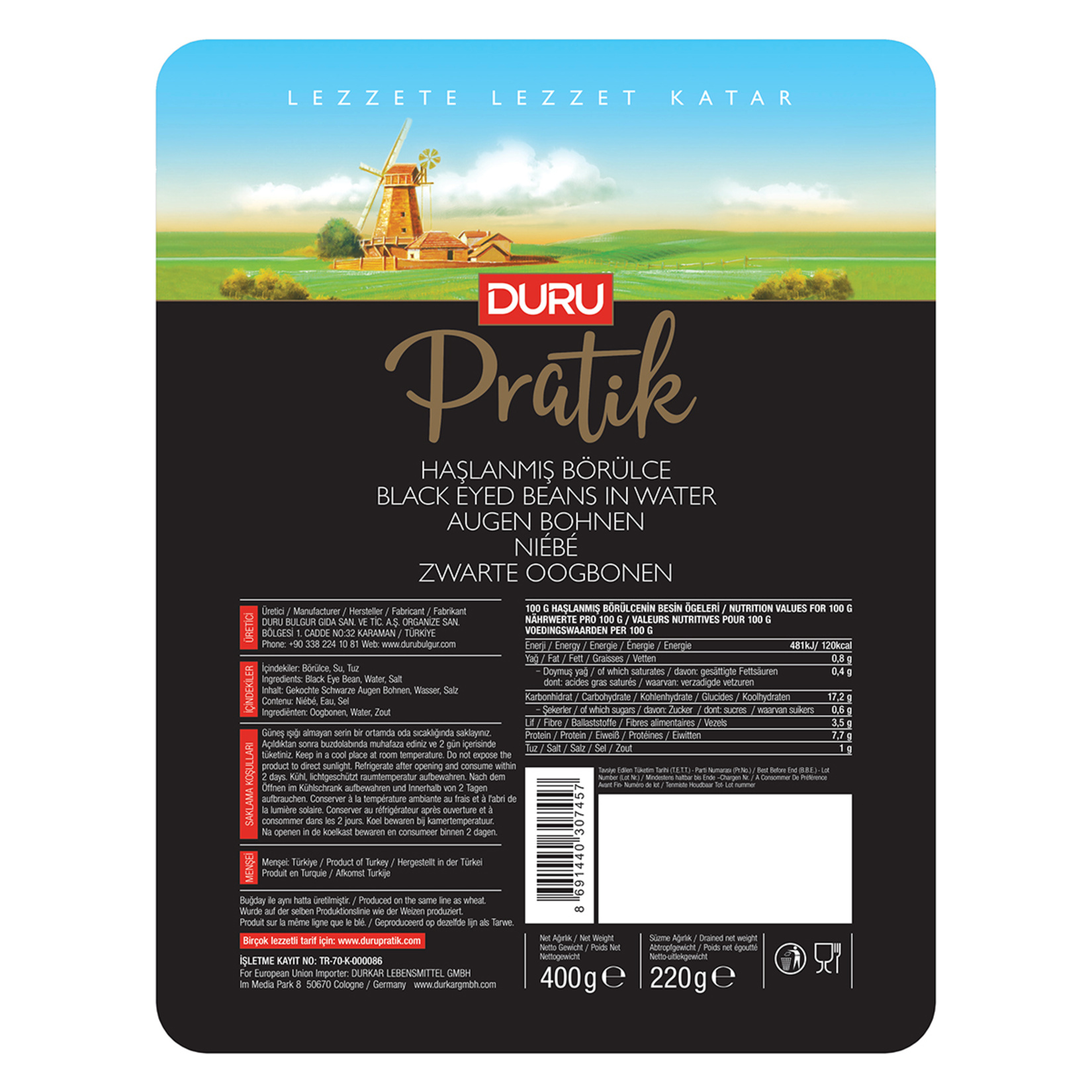 Duru Haşlanmış Börülce 400 G - Görsel 2