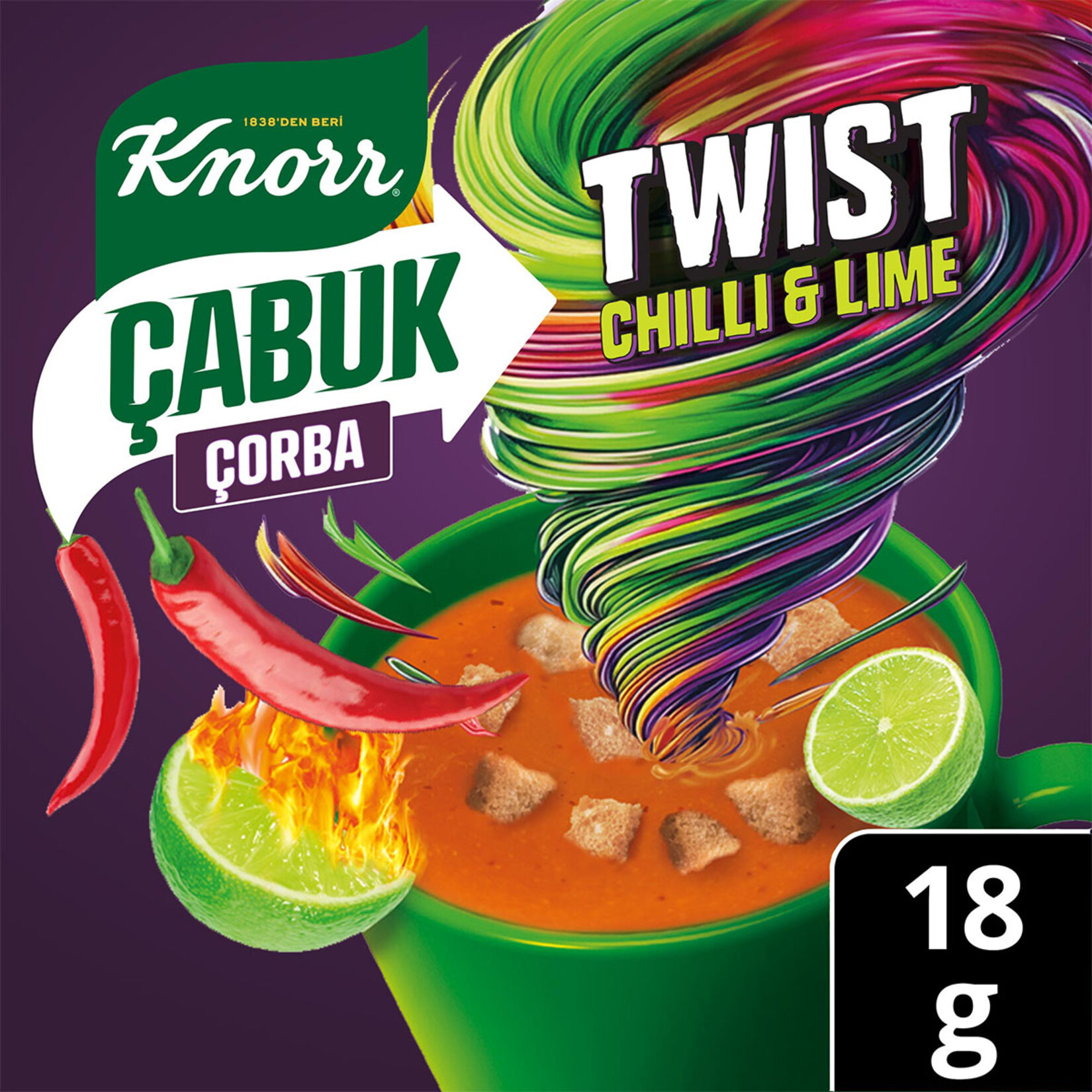 Knorr Çabuk Çorba Twist Chilli Lime 18 G - Görsel 2