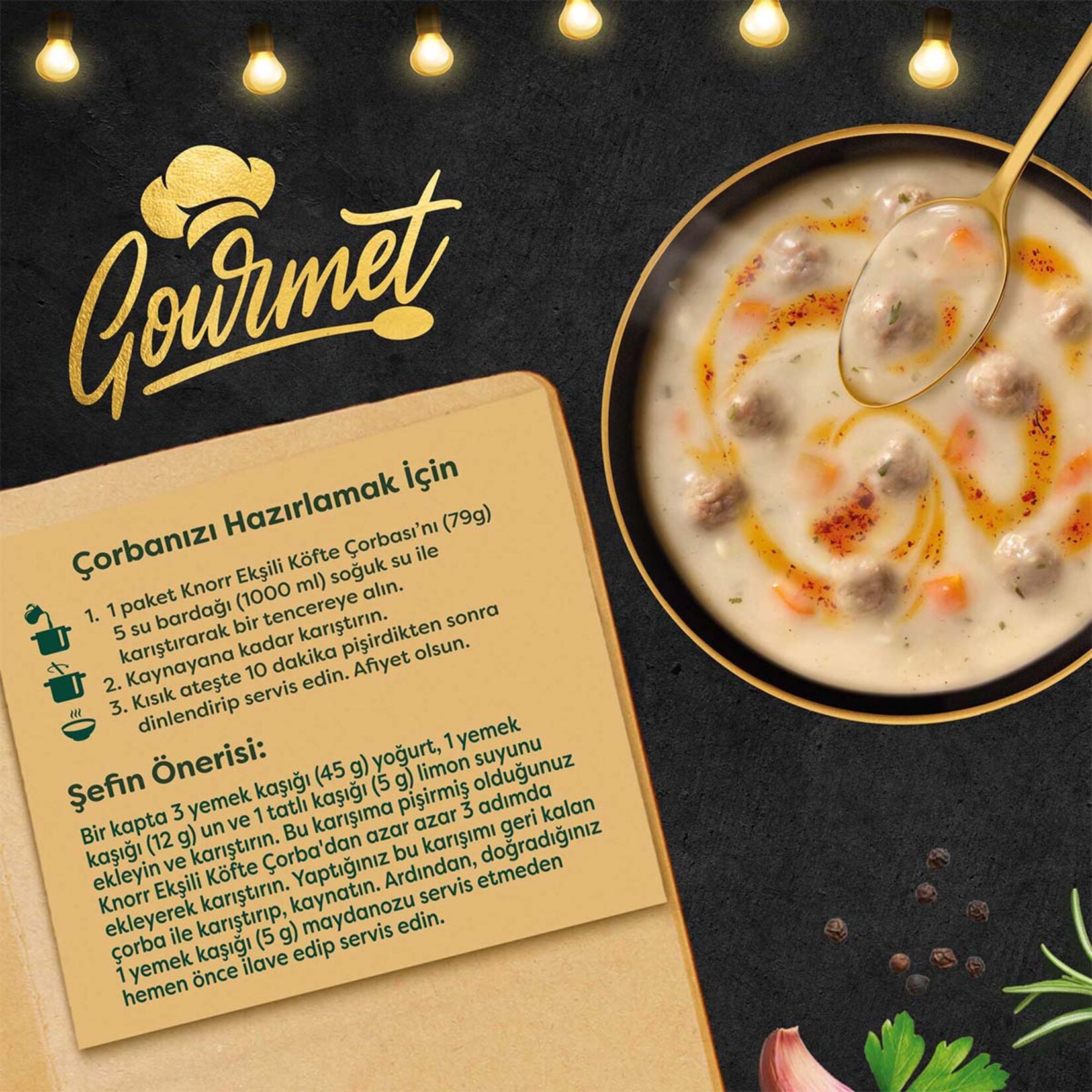 Knorr Gurme Ekşili Köfte Çorbası 79 G - Görsel 3