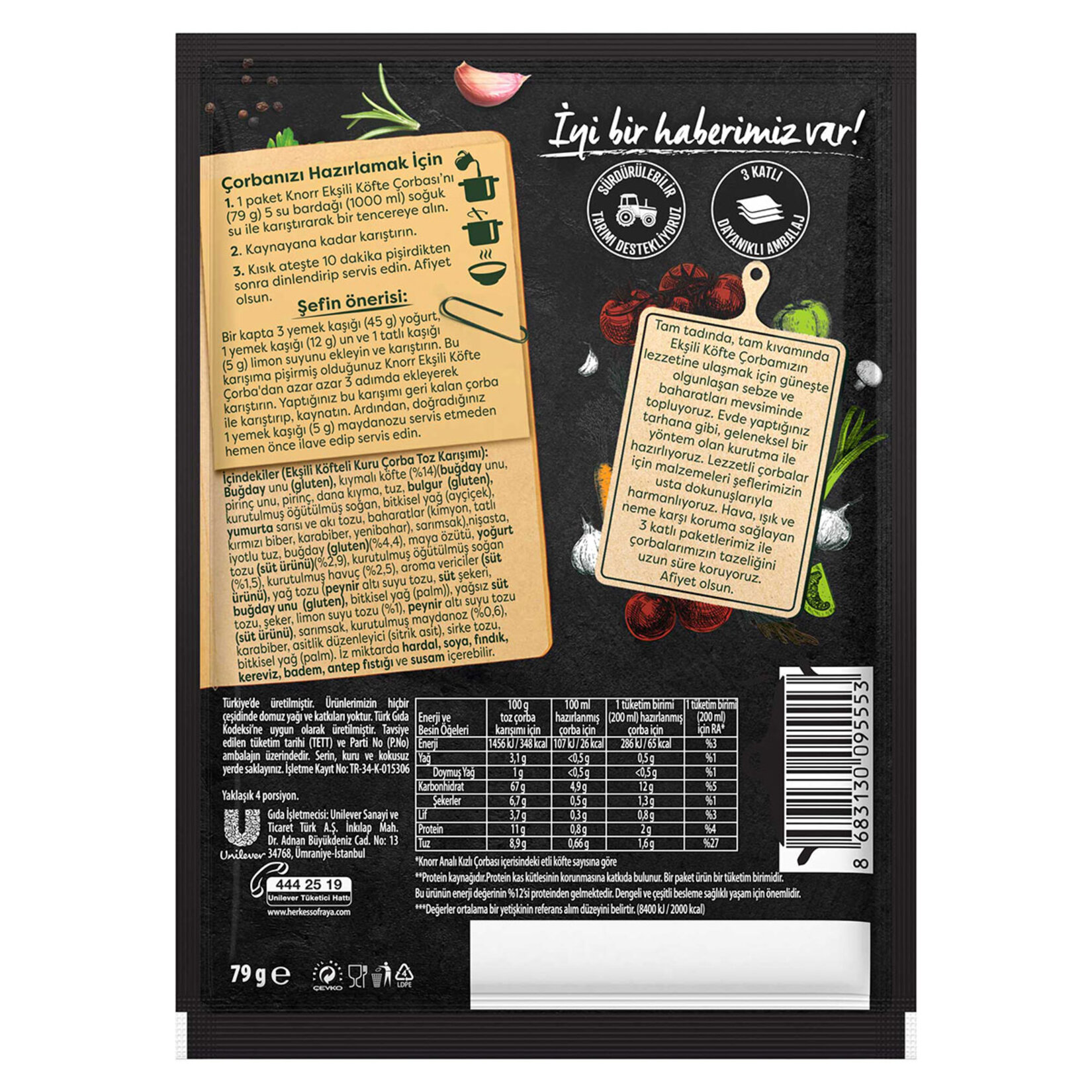 Knorr Gurme Ekşili Köfte Çorbası 79 G - Görsel 5