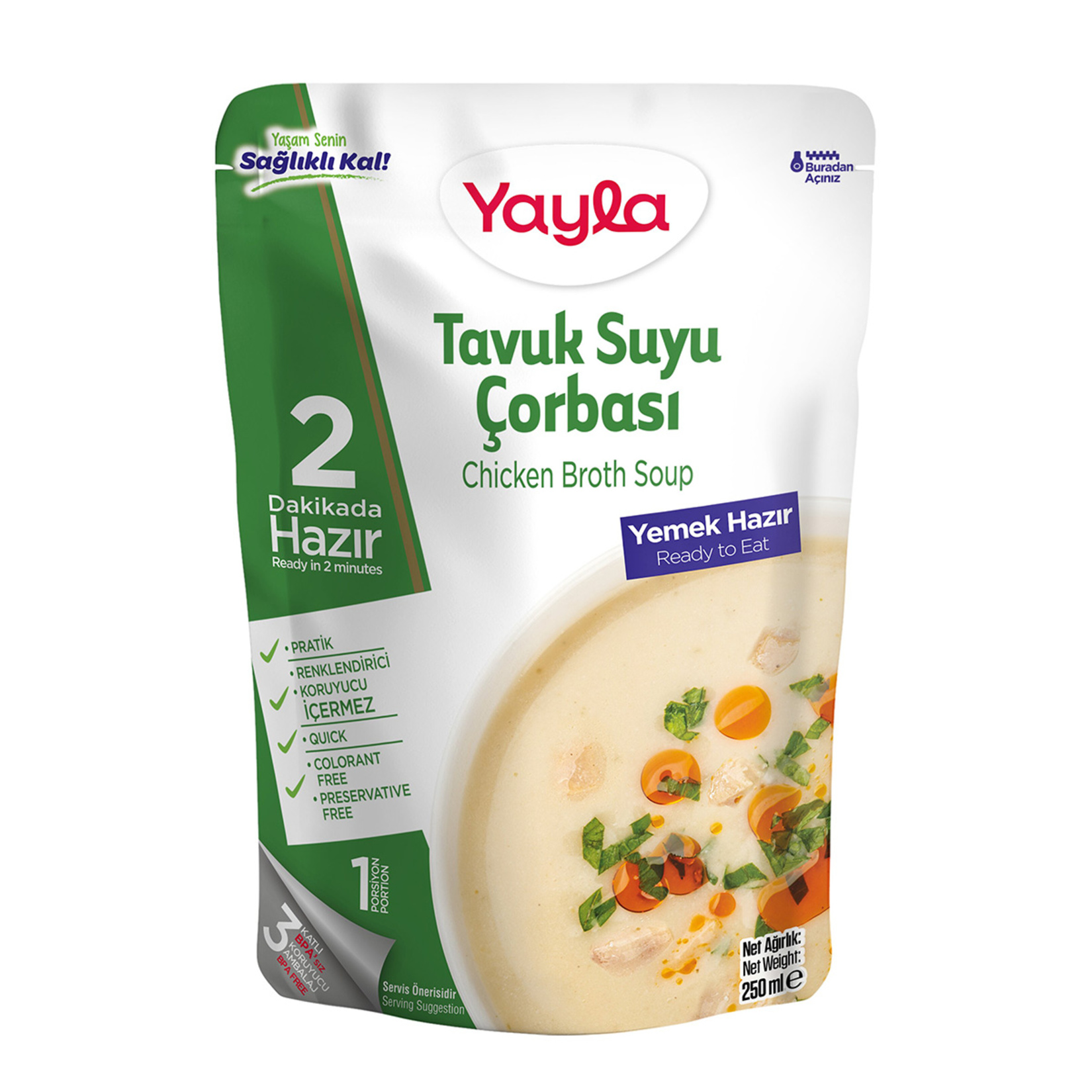 Yayla Tavuk Suyu Çorbası 250 Ml