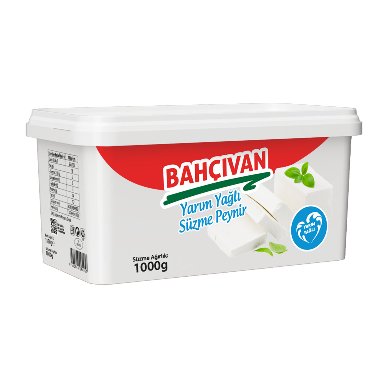 Bahçıvan Yarım Yağlı Süzme Peynir 1000 G