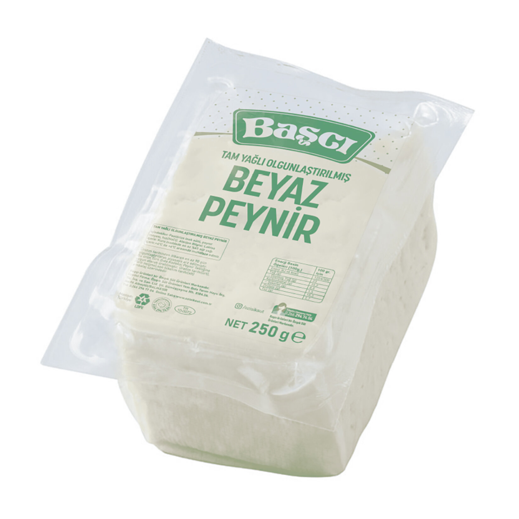 Başçı Tam Yağlı Olgunlaştırılmış Beyaz Peynir 250G