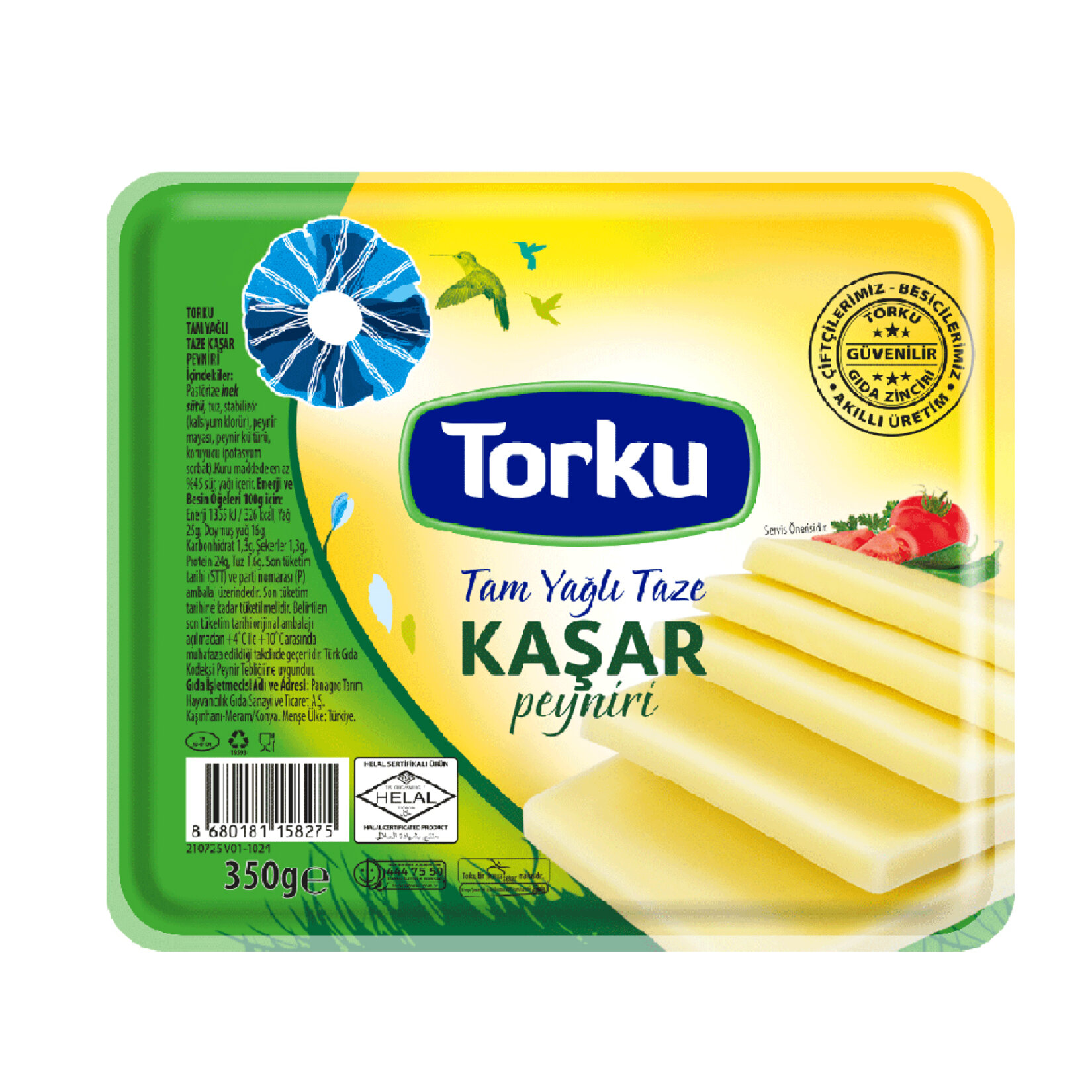 Torku Kaşar Peyniri Tam Yağlı 350 G