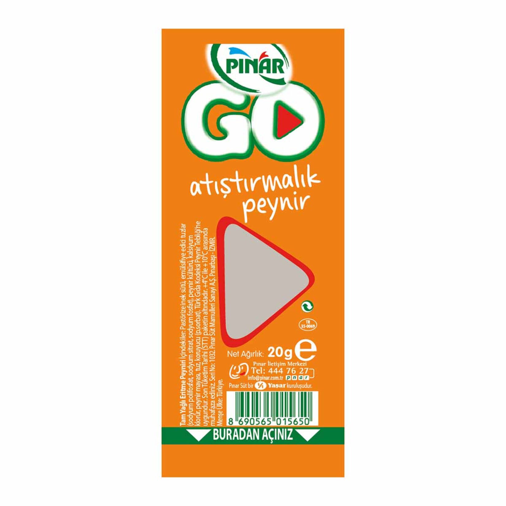 Pınar Go Atıştırmalık Eritme Peynir 20 G