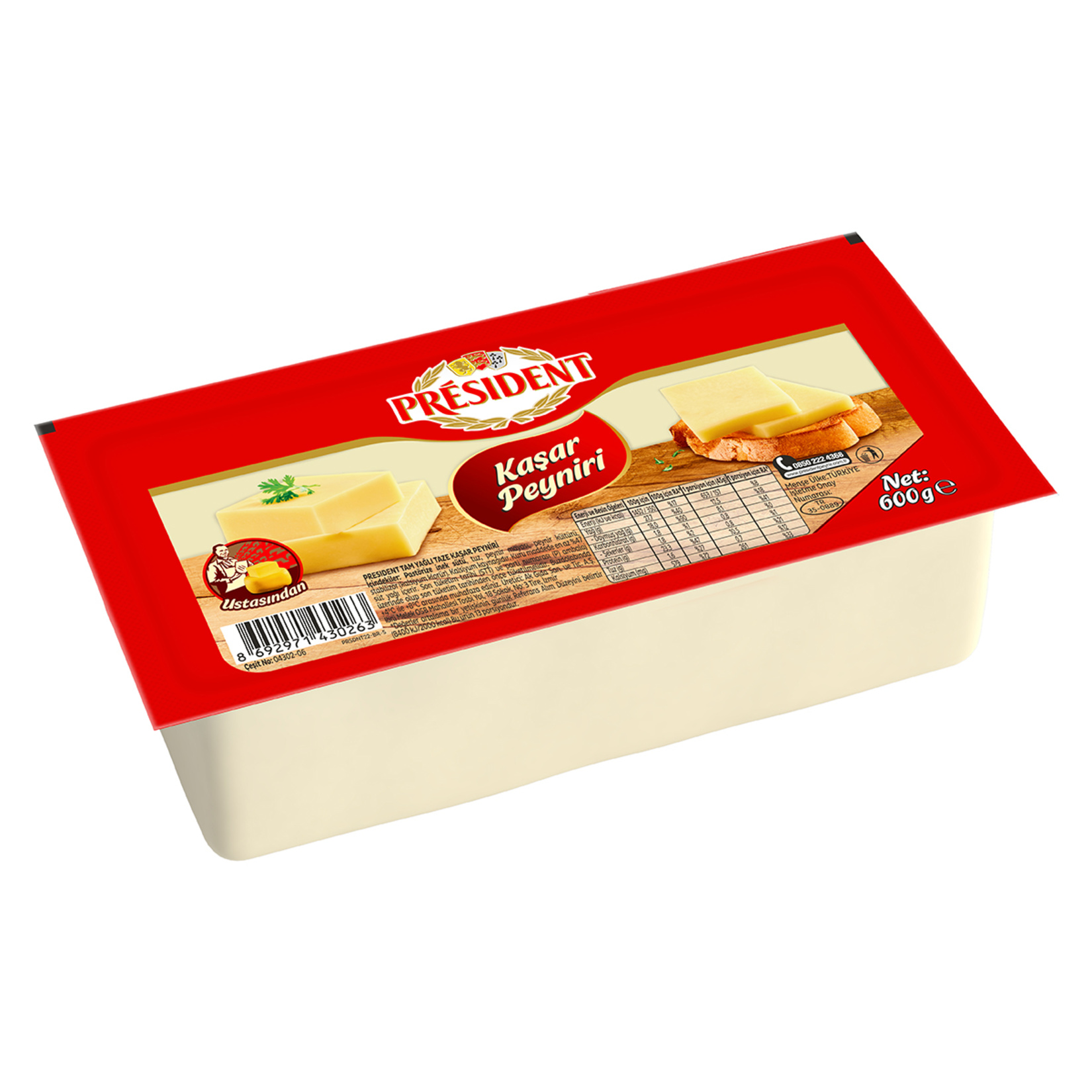 President Kaşar Peyniri 600 G
