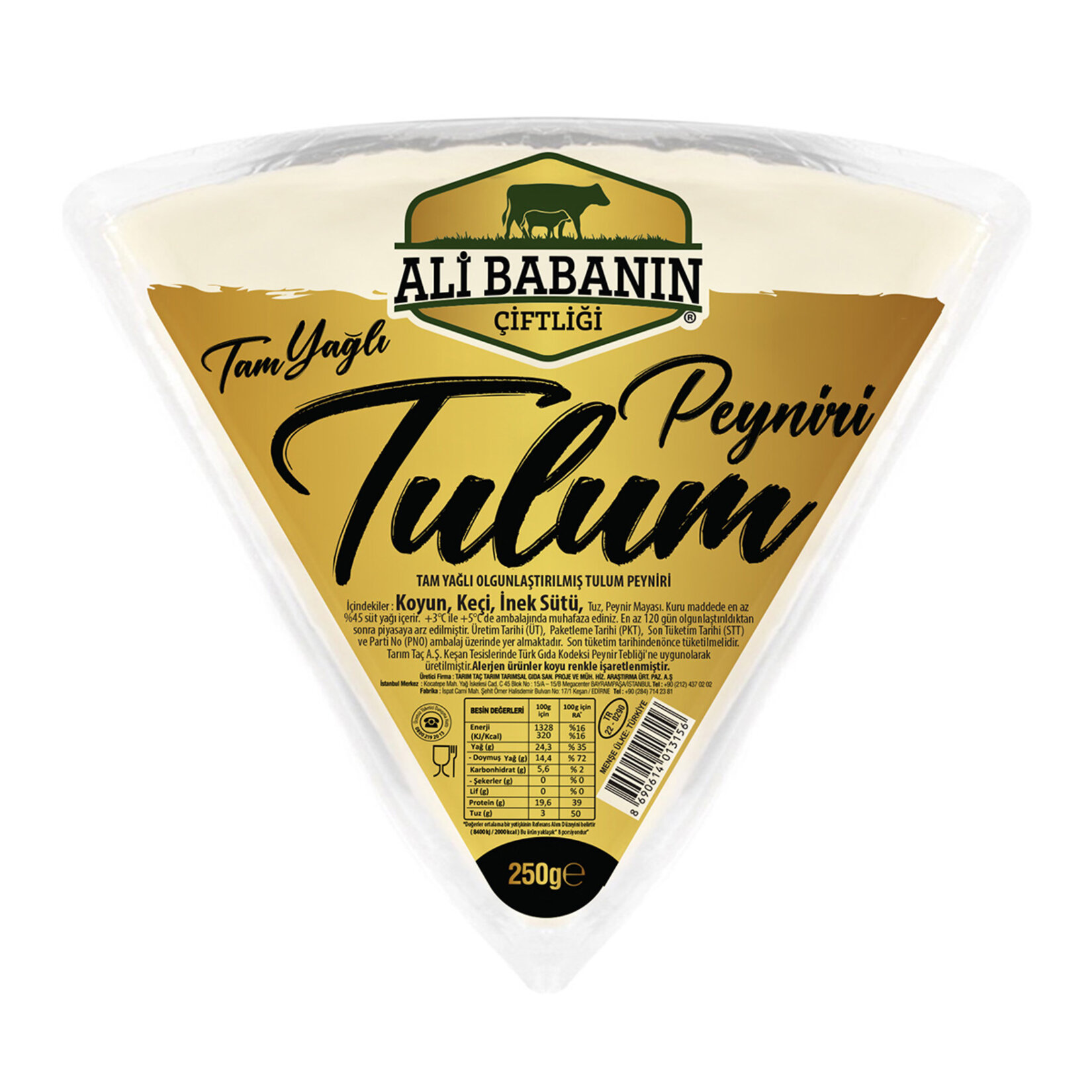 Ali Babanın Çiftliği Tam Yağlı Tulum Peyniri 250 G