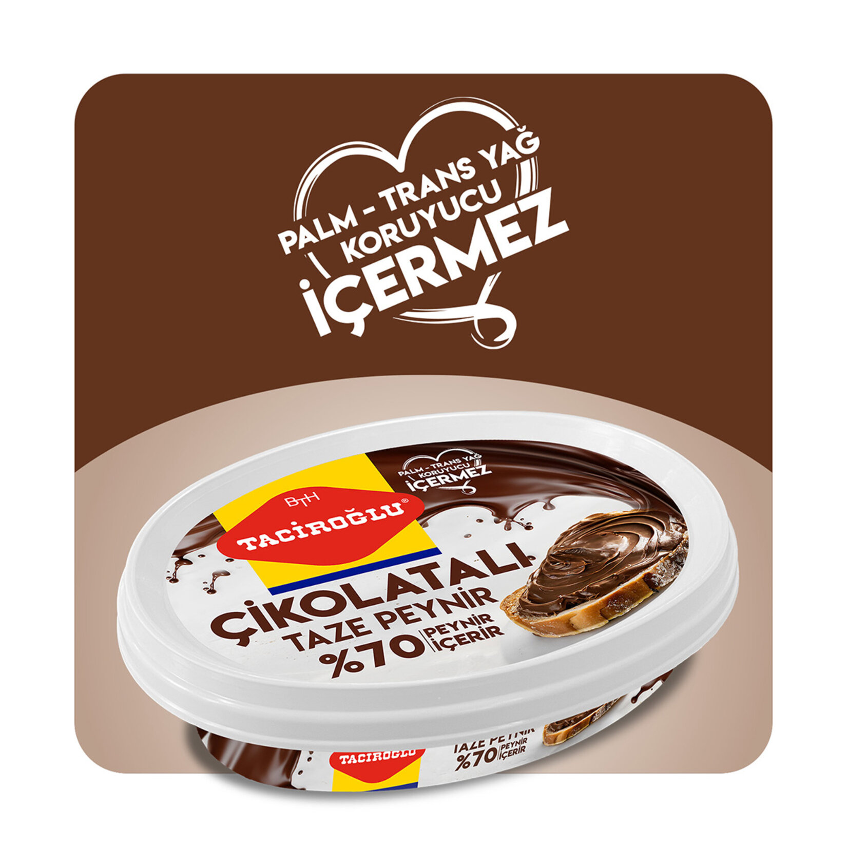 Taciroğlu Çikolatalı Yarım Yağlı Taze Peynir 150 G - Görsel 3