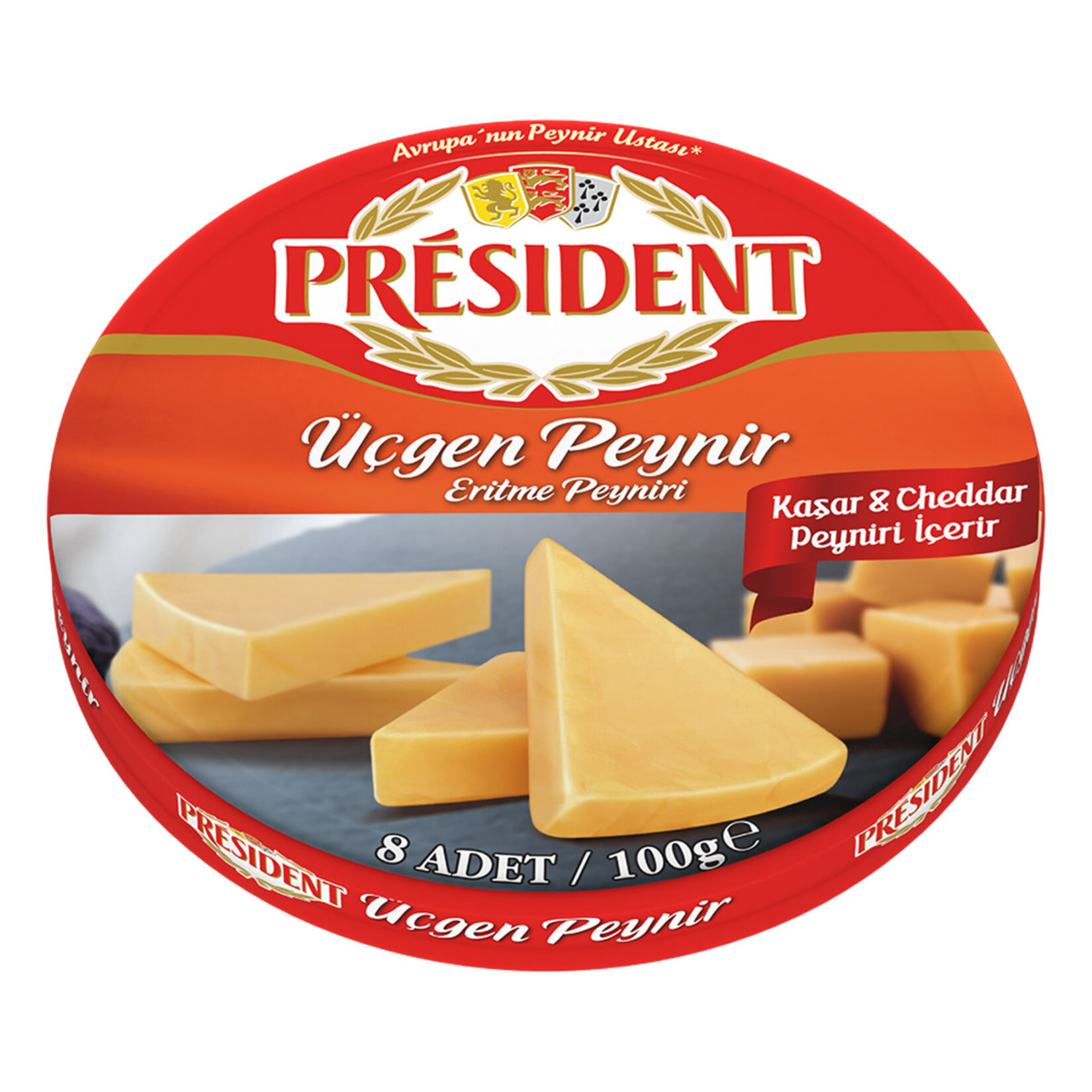 President Cheddarlı Üçgen Peynir 100 G - Görsel 1