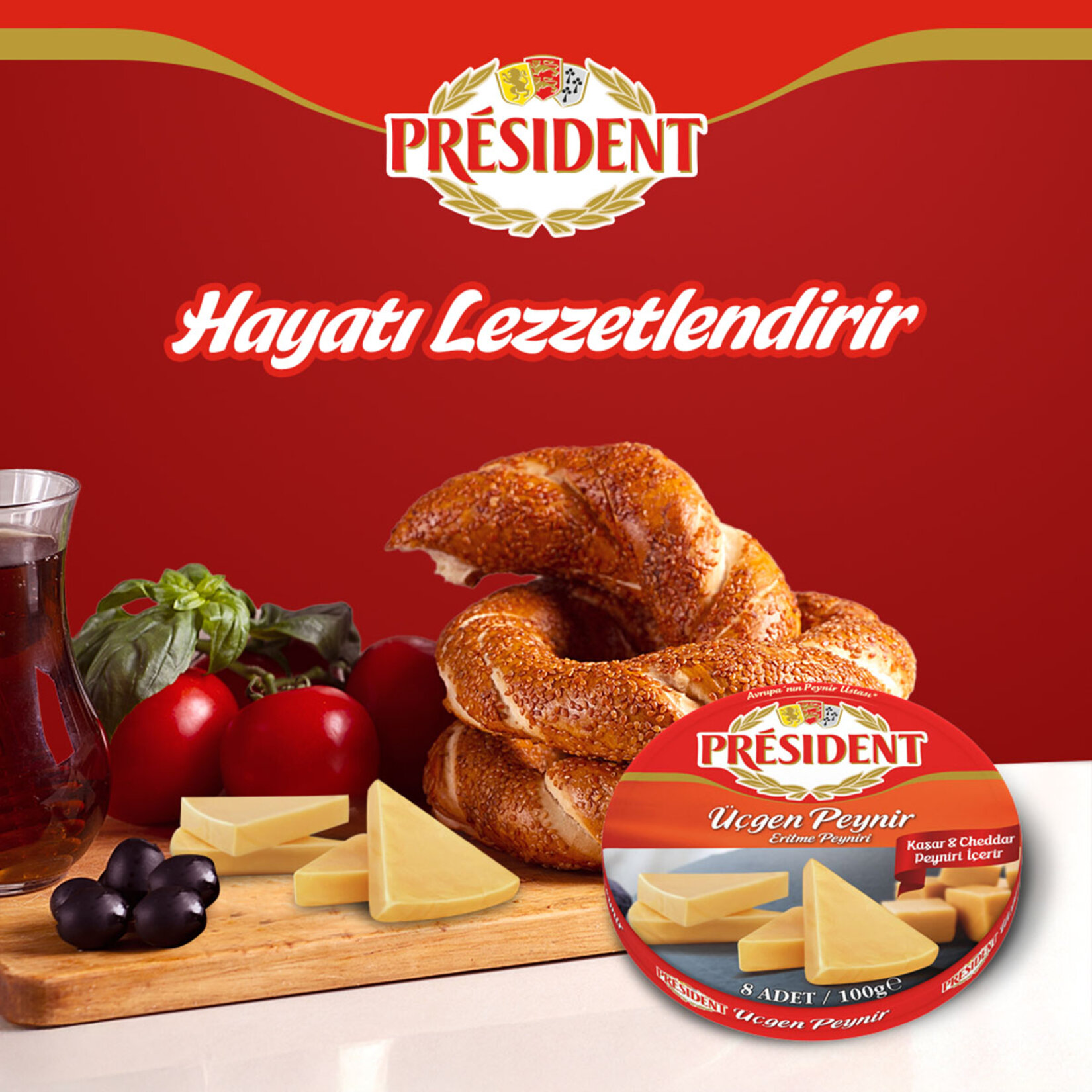 President Cheddarlı Üçgen Peynir 100 G - Görsel 2