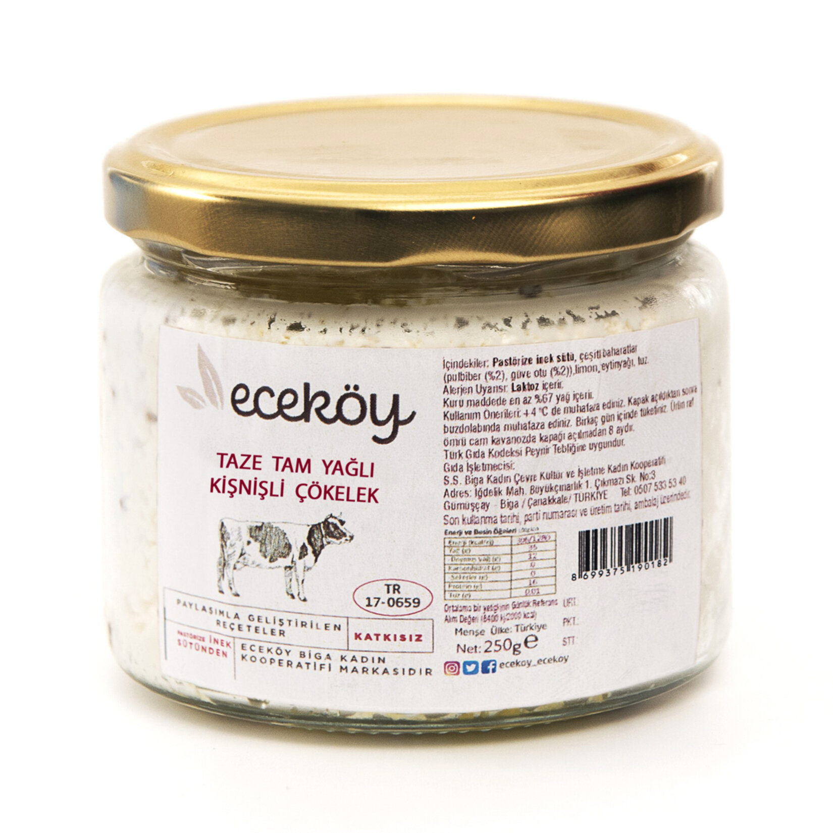 Eceköy Taze Tam Yağlı Kişnişli Çökelek 250 G