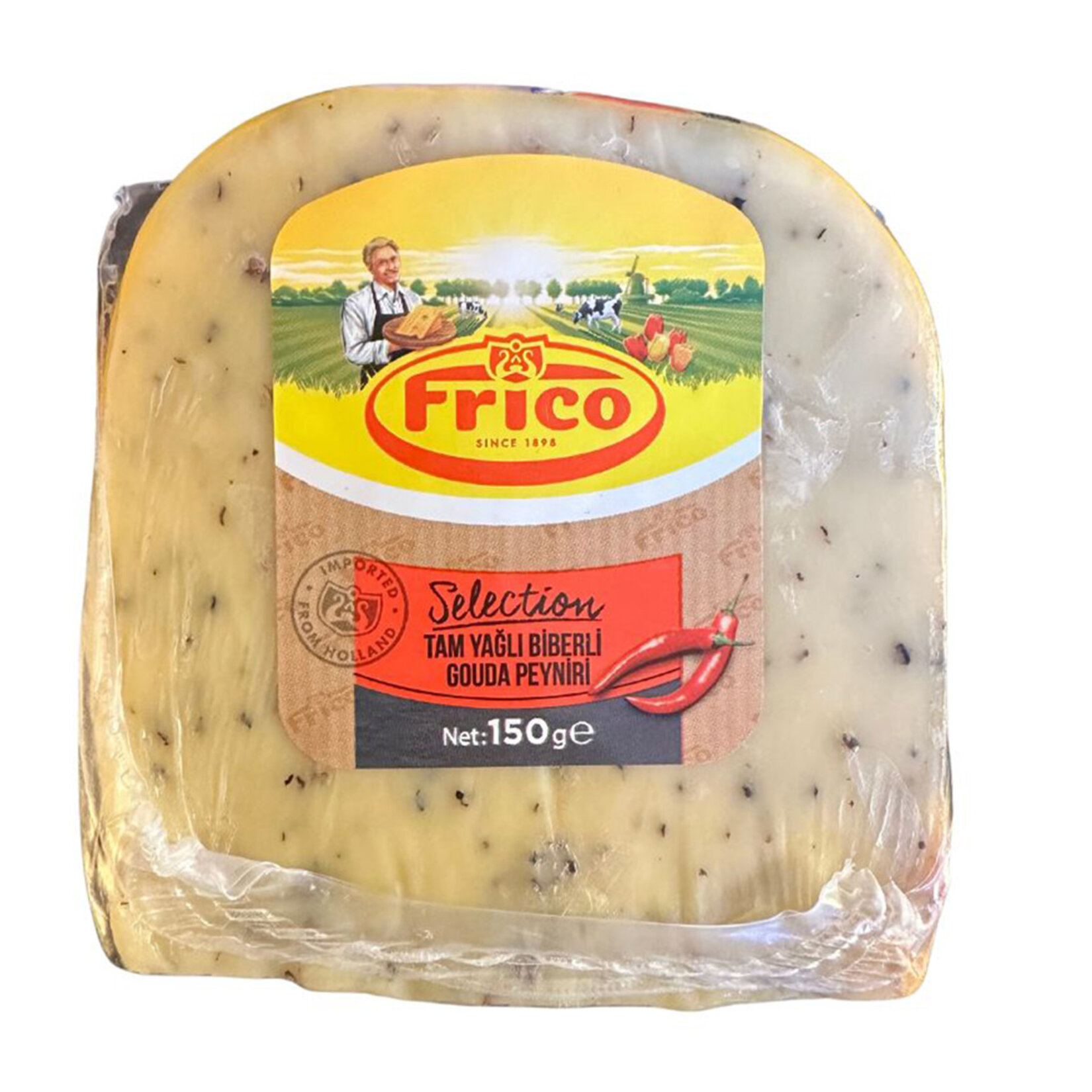 Frico Tam Yağlı Taze Biberli Gouda Peyniri 150 G - Görsel 1